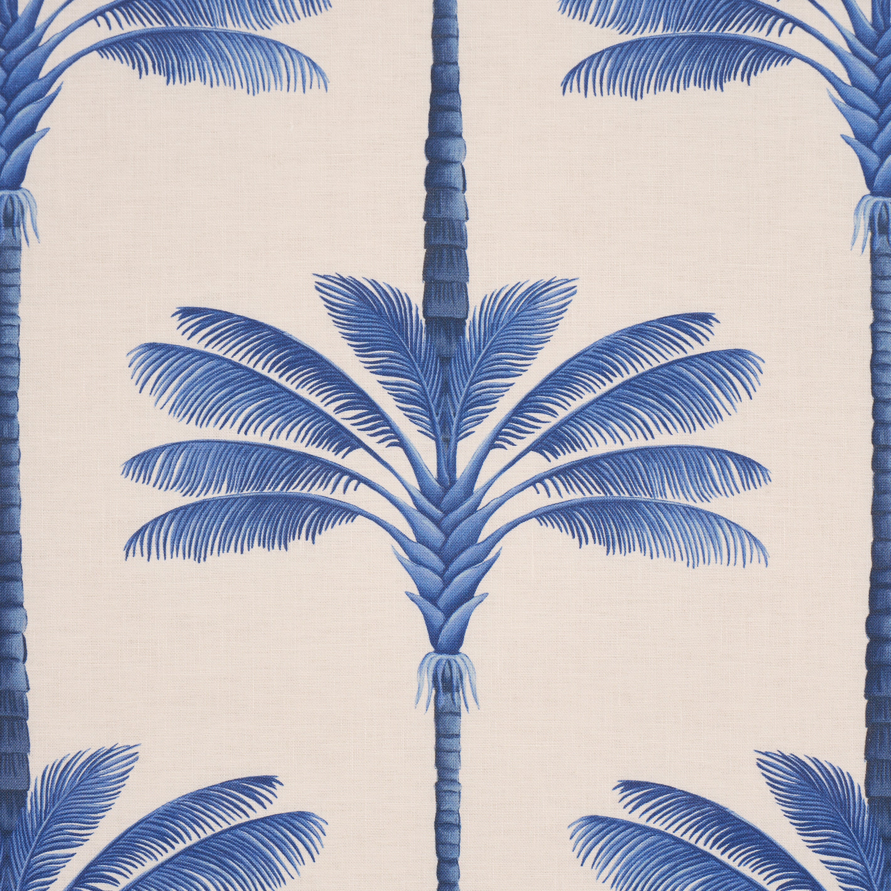 A-PALM-IS-A-PALM-PRINT-INDIGO-PALM-GROVE-SCHUMACHER-182822 - Schumacher Fabric