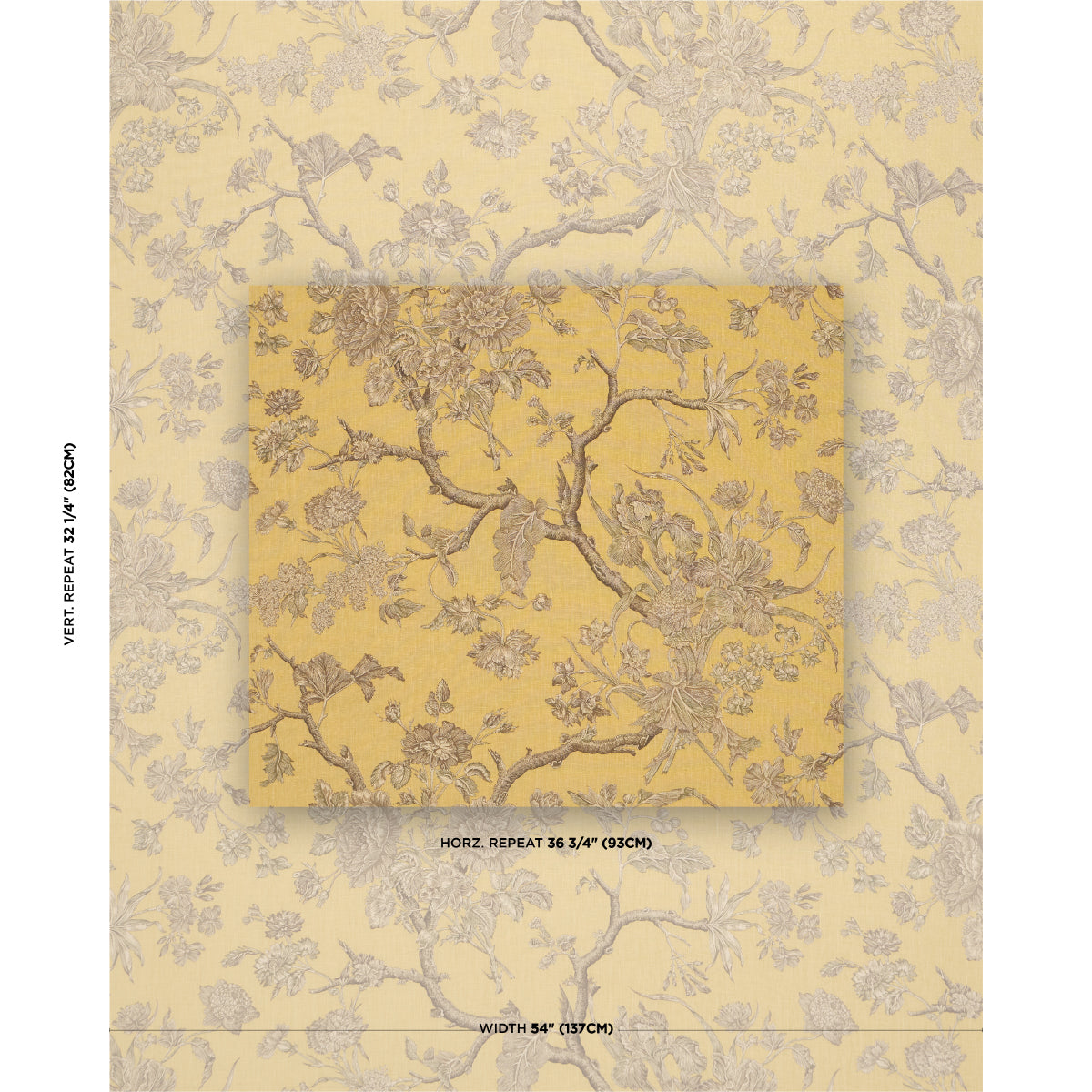 Inverness Garden - Buttercup - Schumacher 182831 Fabric - Schumacher Fabric