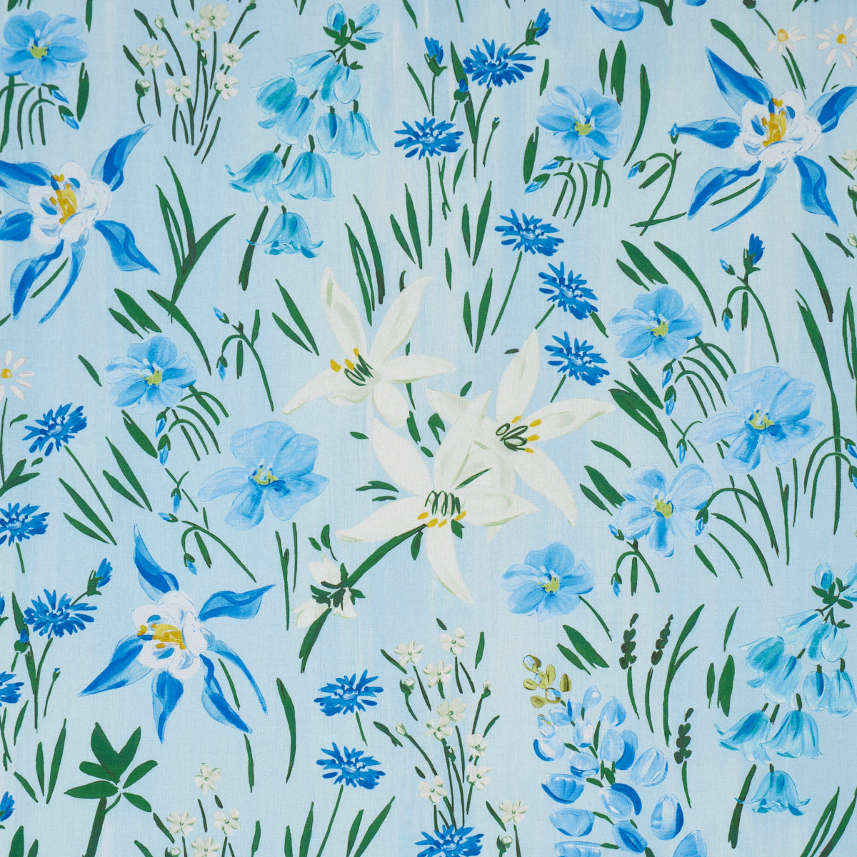 Oz Floral - Sky - Schumacher 182851 Fabric - Schumacher Fabric