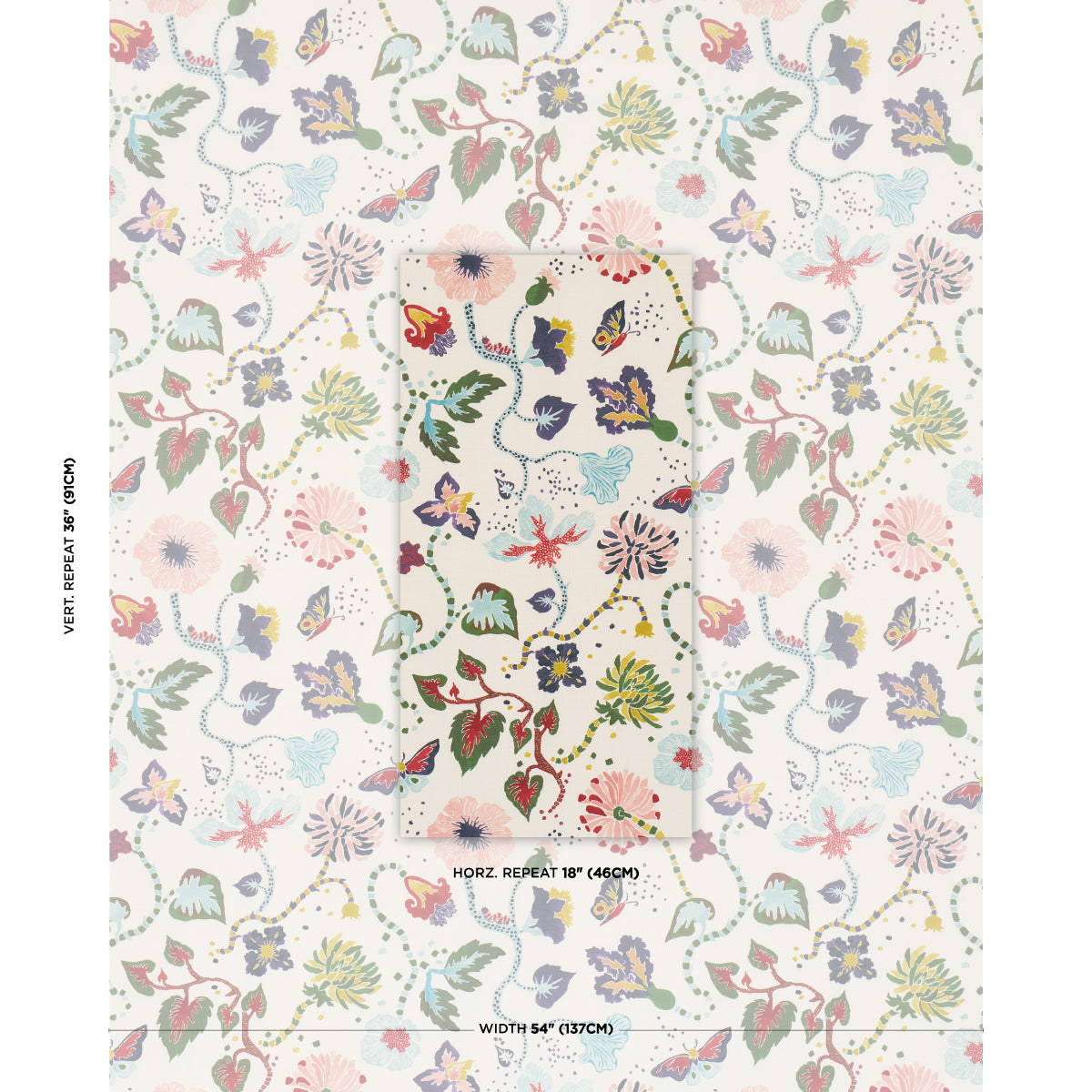 Gloriette - Multi - Schumacher 182880 Fabric - Schumacher Fabric