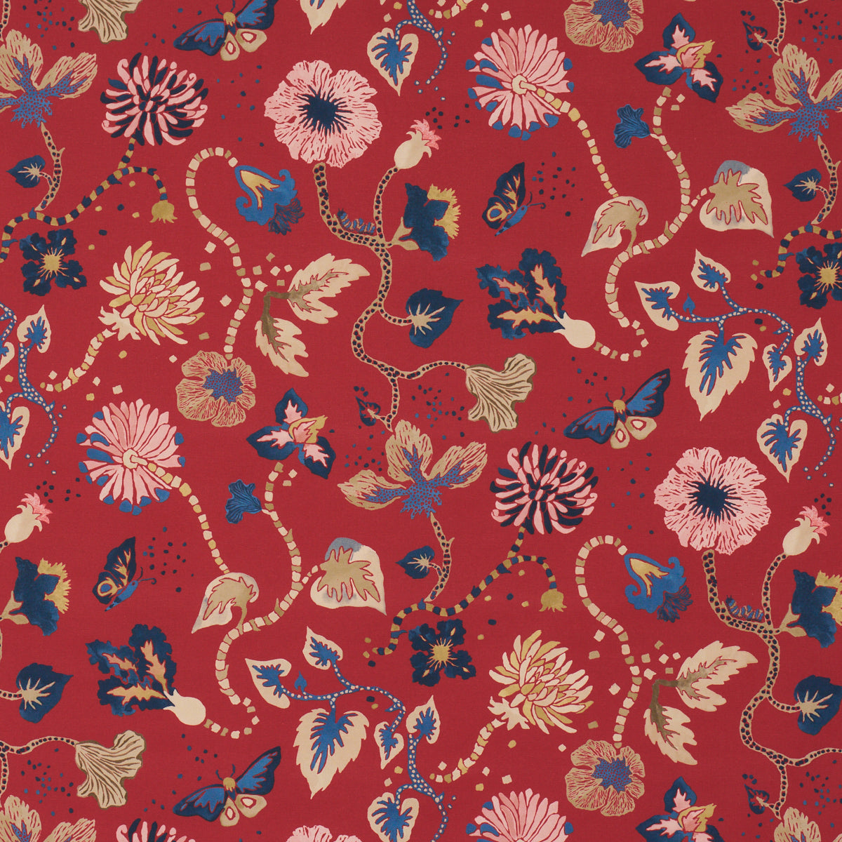 Gloriette - Red - Schumacher 182882 Fabric - Schumacher Fabric