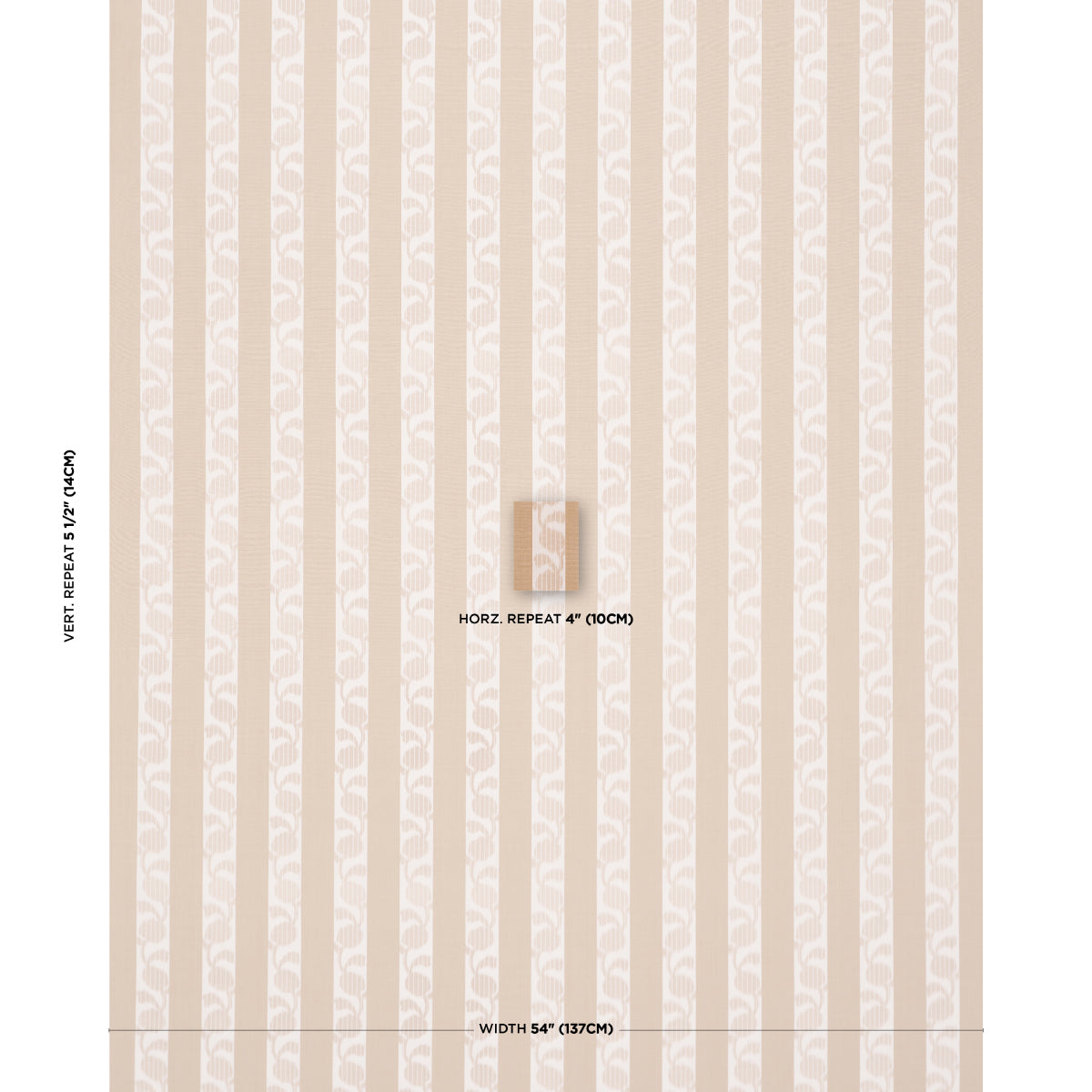 Priya Warp Print - Sand - Schumacher 182921 Fabric - Schumacher Fabric