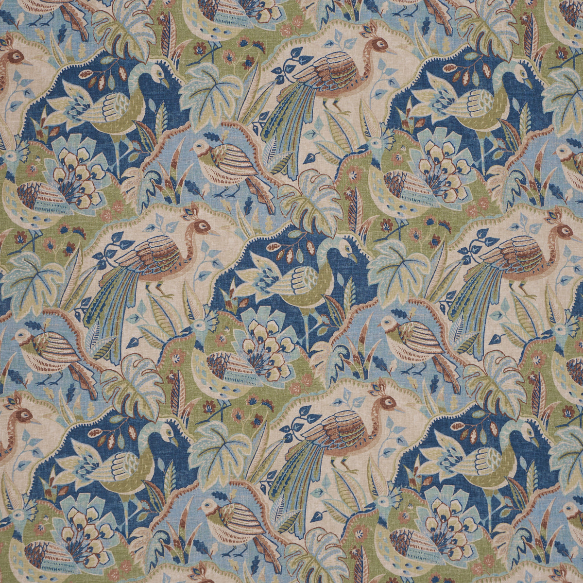 Soraya - Blue - Schumacher 182932 Fabric - Schumacher Fabric