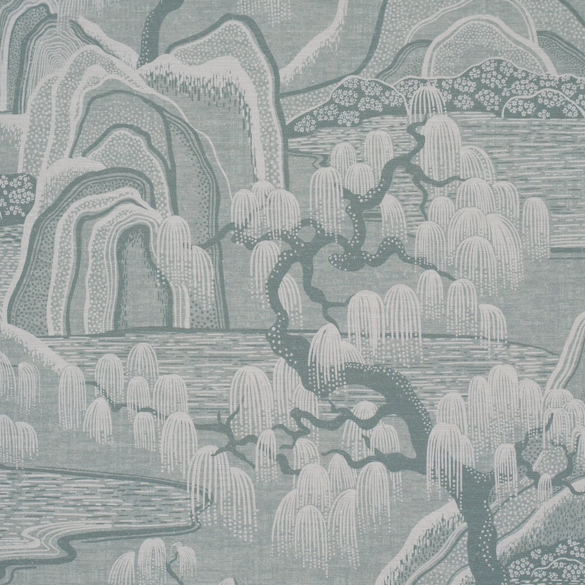 INDIGO-GARDEN-MINERAL-SCHUMACHER-183010 - Schumacher Fabric
