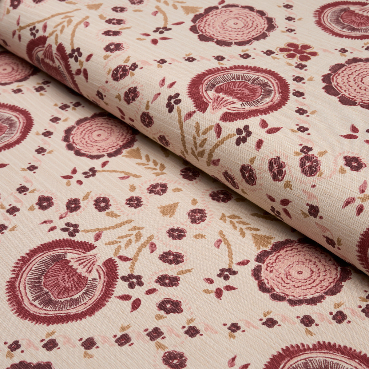 Athena Hand-Screen Print - Ruby - Schumacher 183051 Fabric - Schumacher Fabric