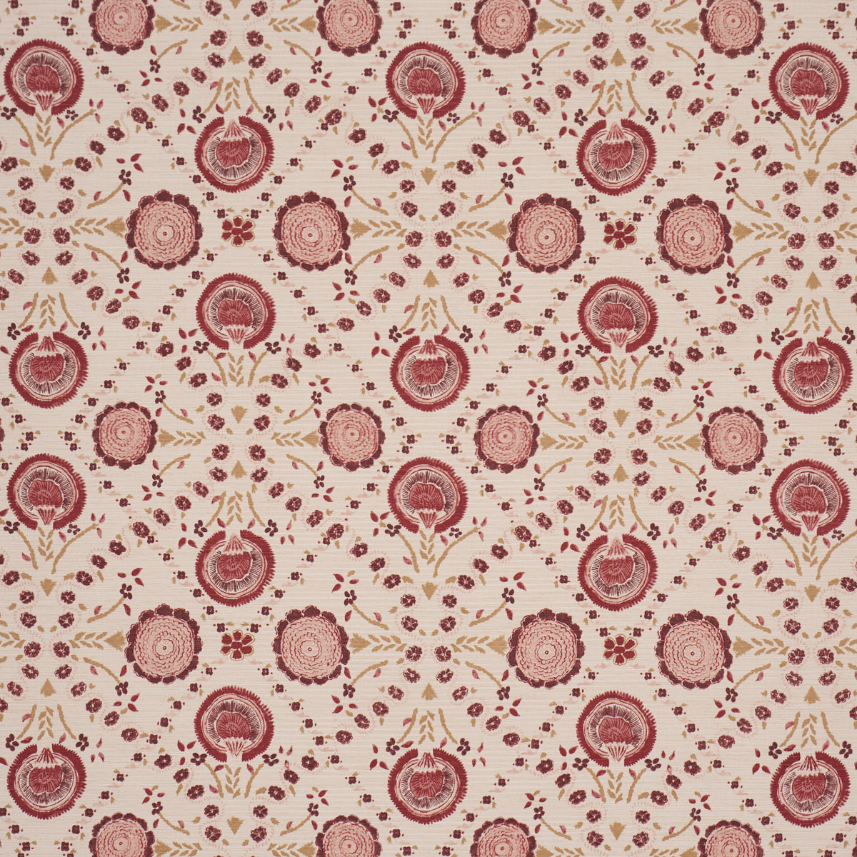 Athena Hand-Screen Print - Ruby - Schumacher 183051 Fabric - Schumacher Fabric