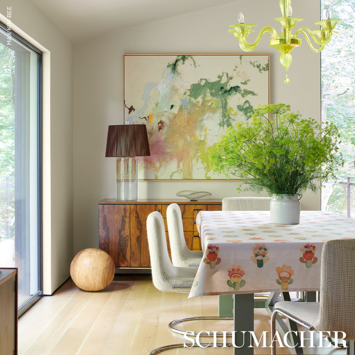 Le Jardin - Sun - Schumacher 183091 Fabric - view 5 - Schumacher Fabric
