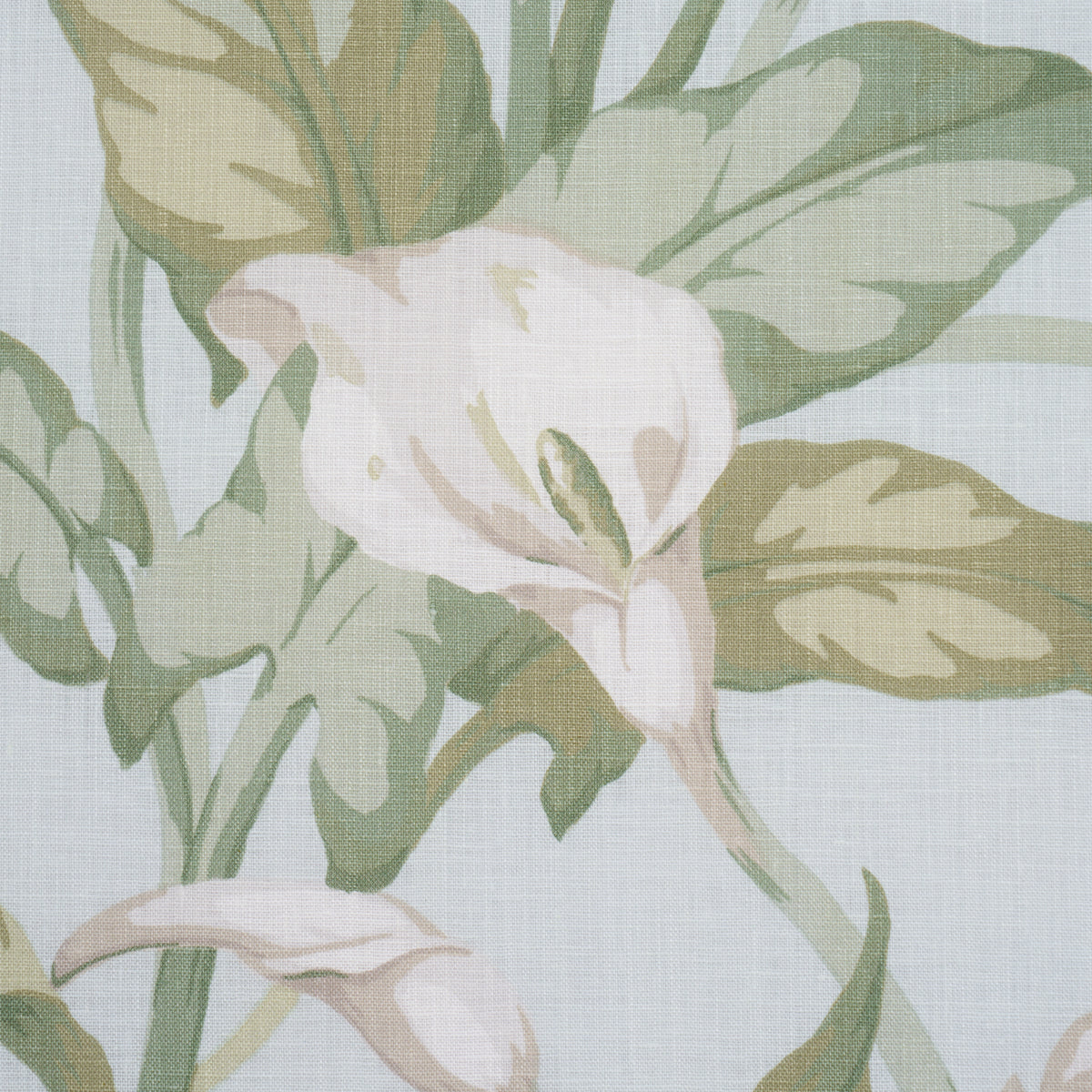 Arum Lilies - Aqua - Schumacher 183121 Fabric - Schumacher Fabric