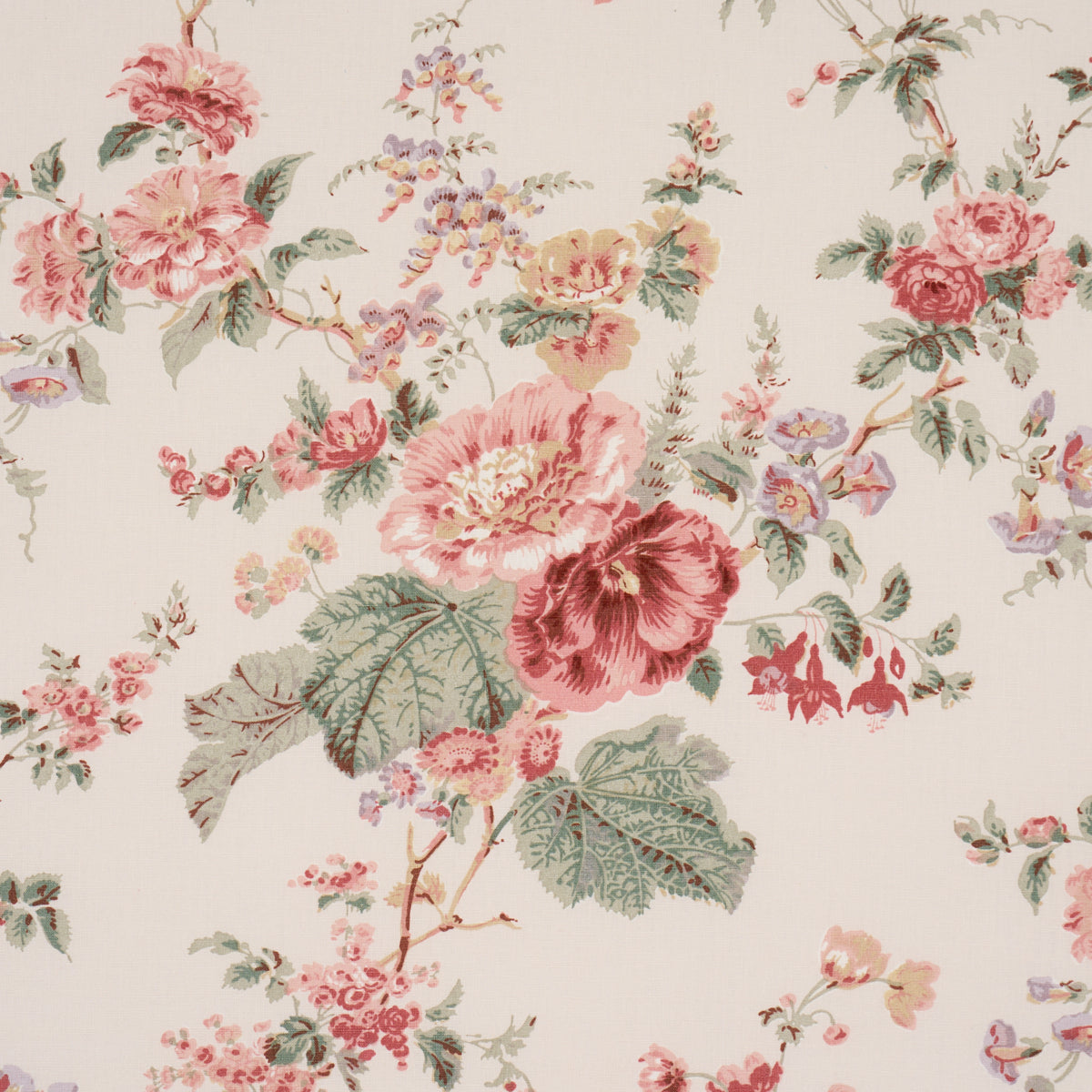Midsummer Hollyhock - Rose - Schumacher 183130 Fabric - Schumacher Fabric