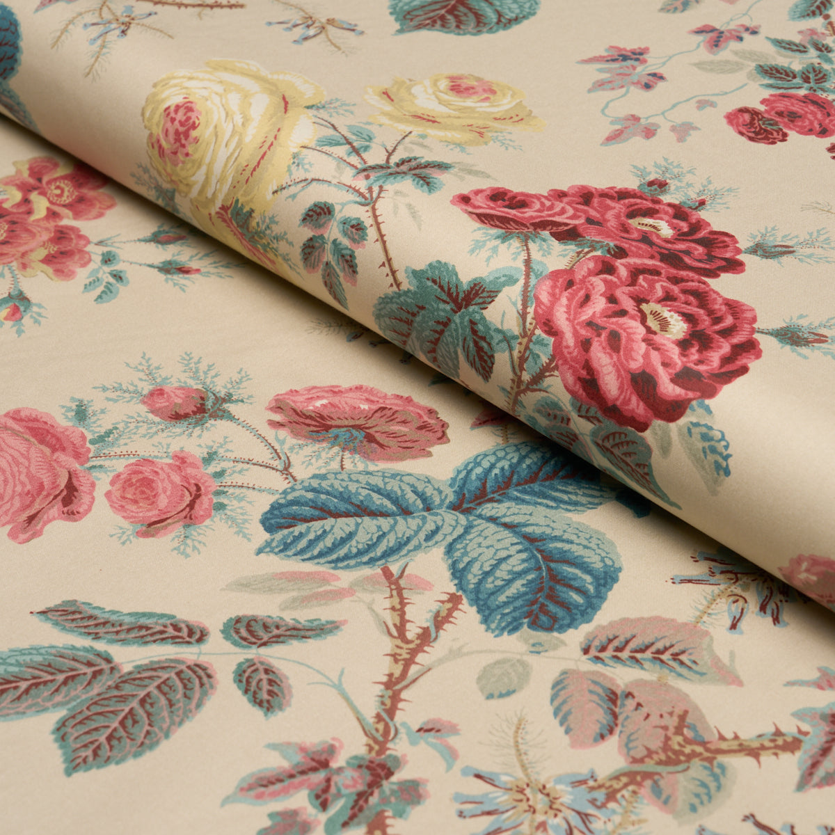 She Walks In Beauty Chintz - Document - Schumacher 183141 Fabric - Schumacher Fabric