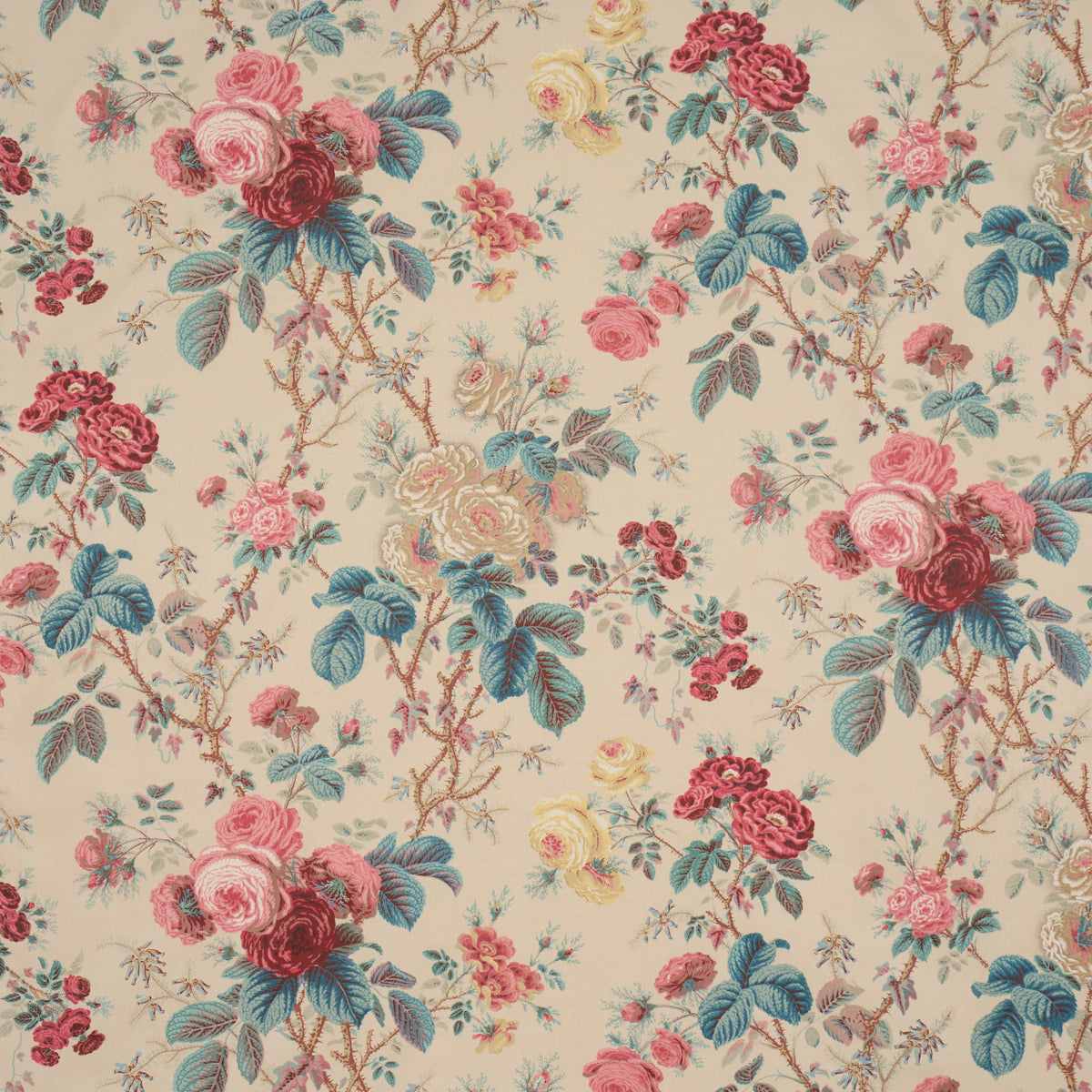 She Walks In Beauty Chintz - Document - Schumacher 183141 Fabric - Schumacher Fabric