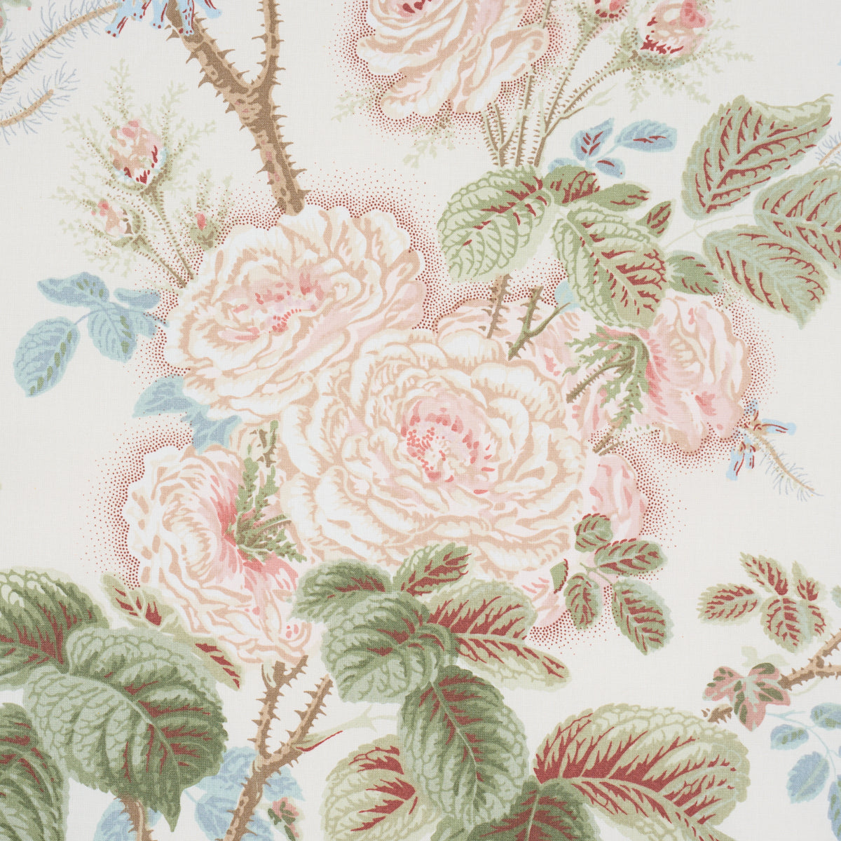 She Walks In Beauty Chintz - Rose - Schumacher 183142 Fabric - Schumacher Fabric