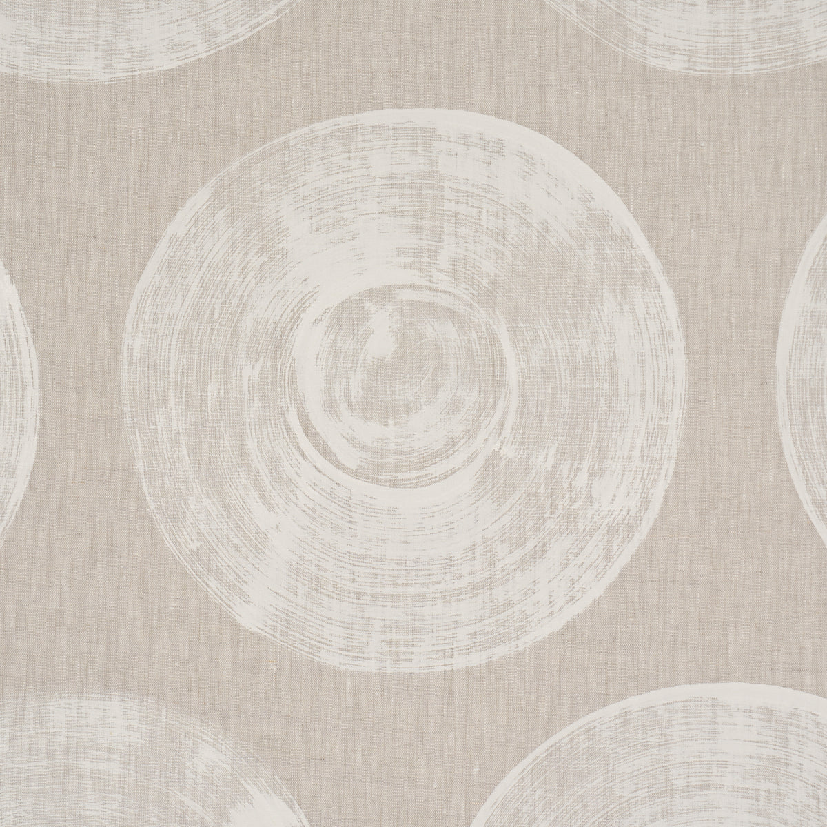 Painted Circles - Neutral - Schumacher 183180 Fabric - Schumacher Fabric