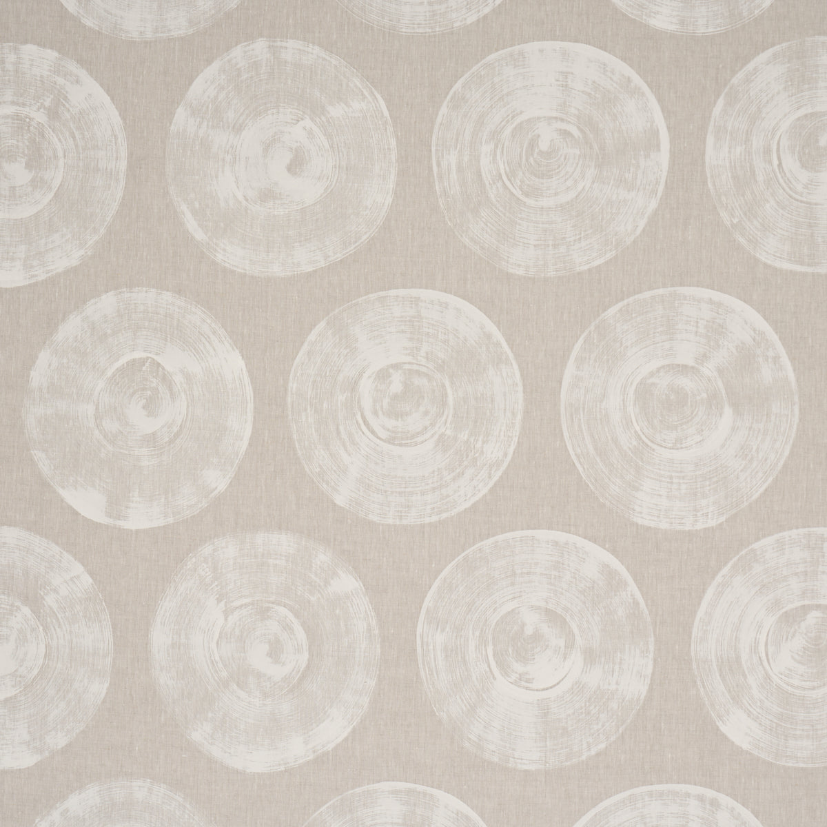 Painted Circles - Neutral - Schumacher 183180 Fabric - Schumacher Fabric