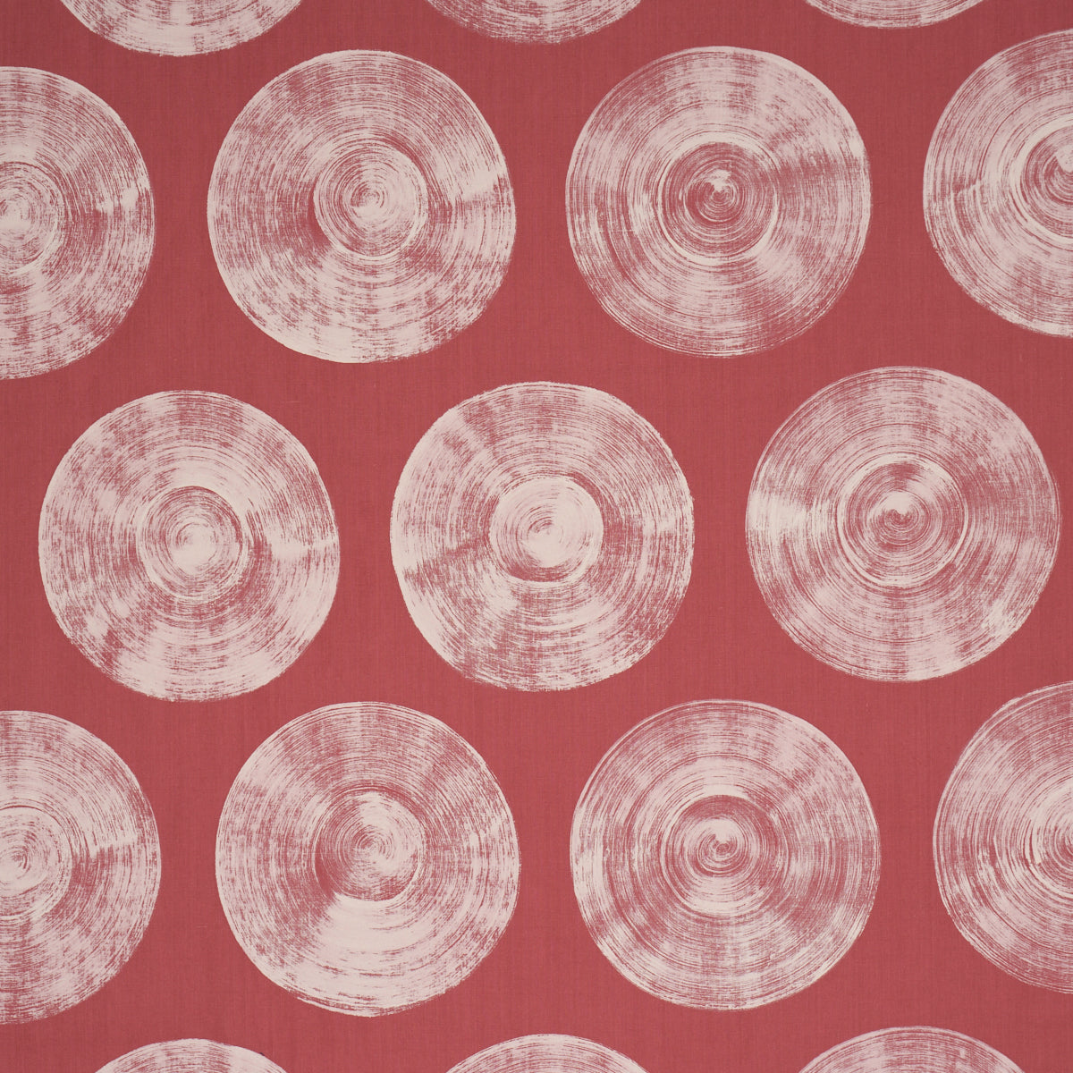 Painted Circles - Red - Schumacher 183182 Fabric - Schumacher Fabric