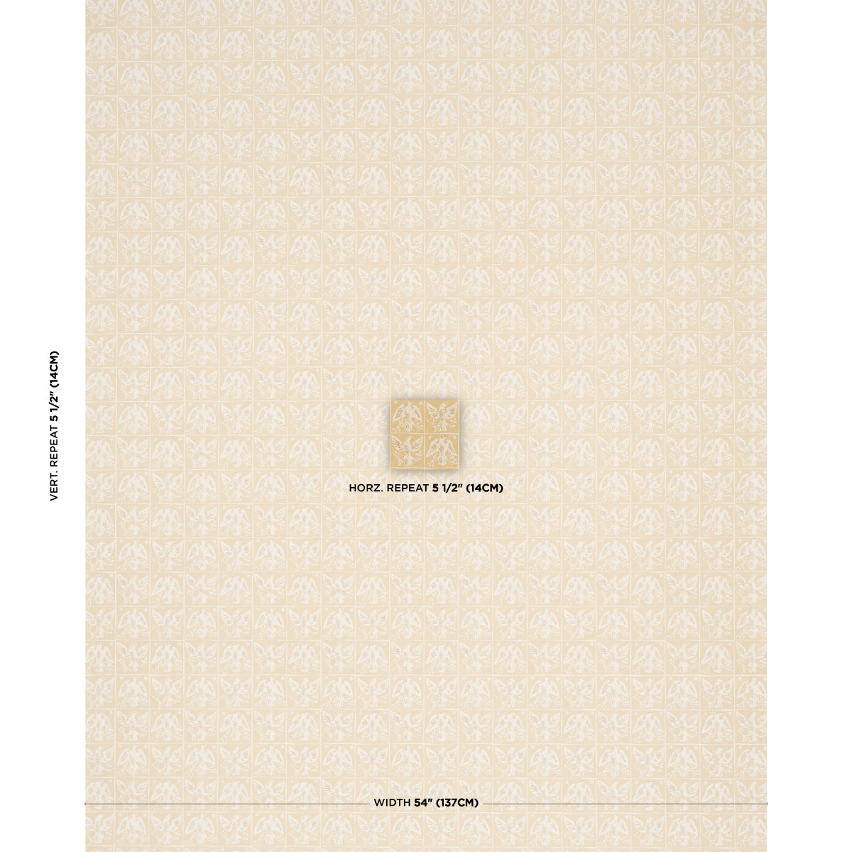 Barton'S Eagle Hand Print - Yellow - Schumacher 183190 Fabric - Schumacher Fabric