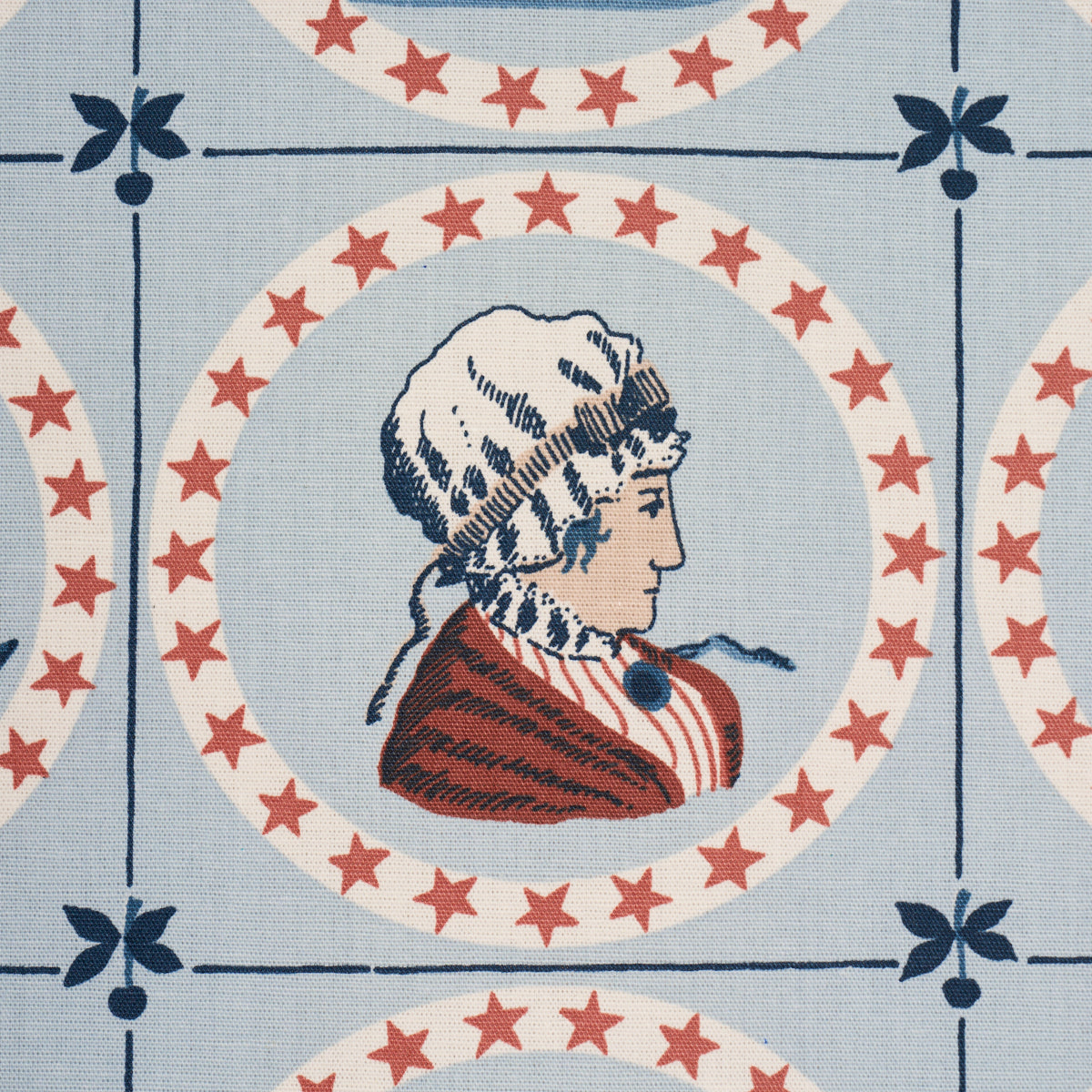 George Washington - Sky - Schumacher 183220 Fabric - Schumacher Fabric