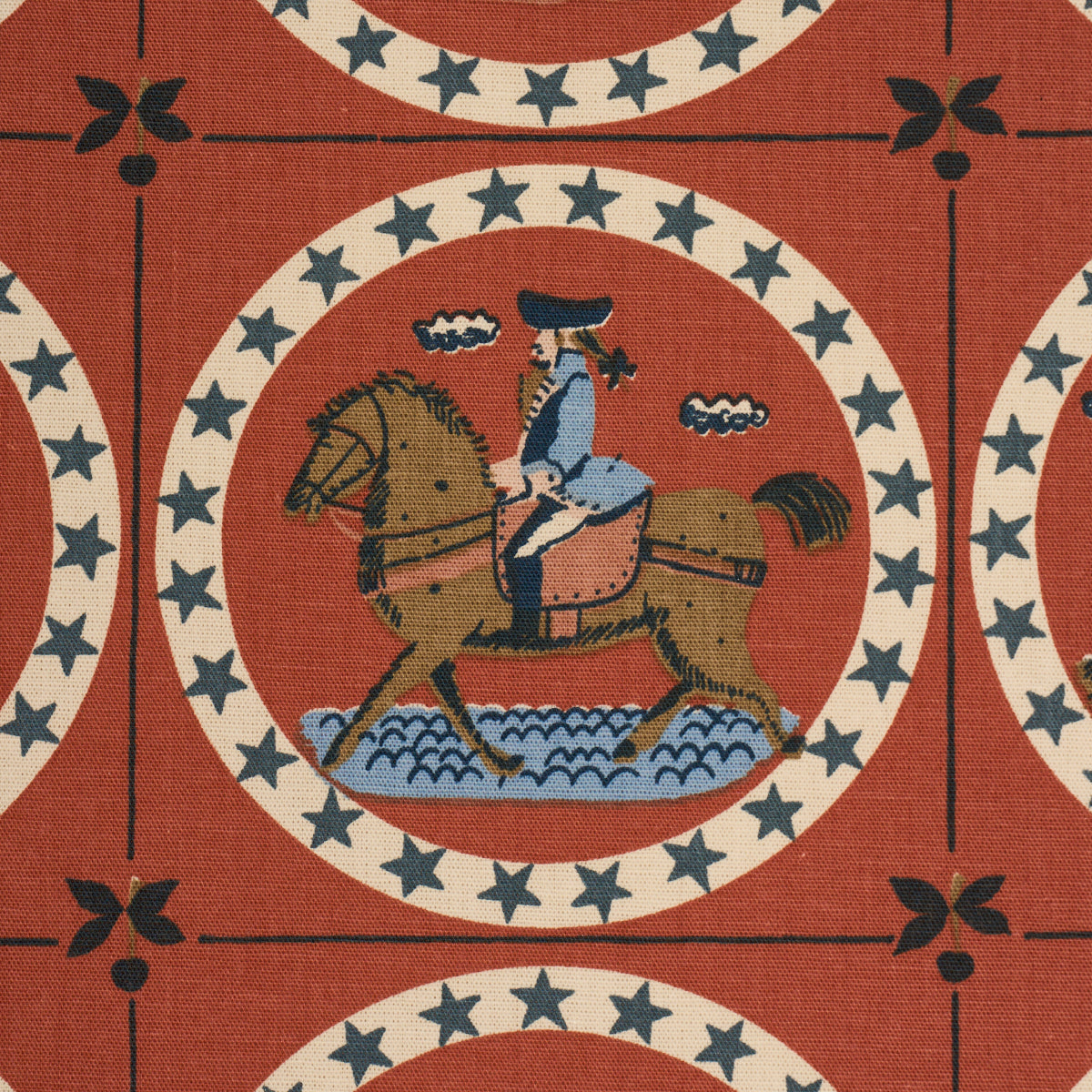 George Washington - Red - Schumacher 183221 Fabric - Schumacher Fabric