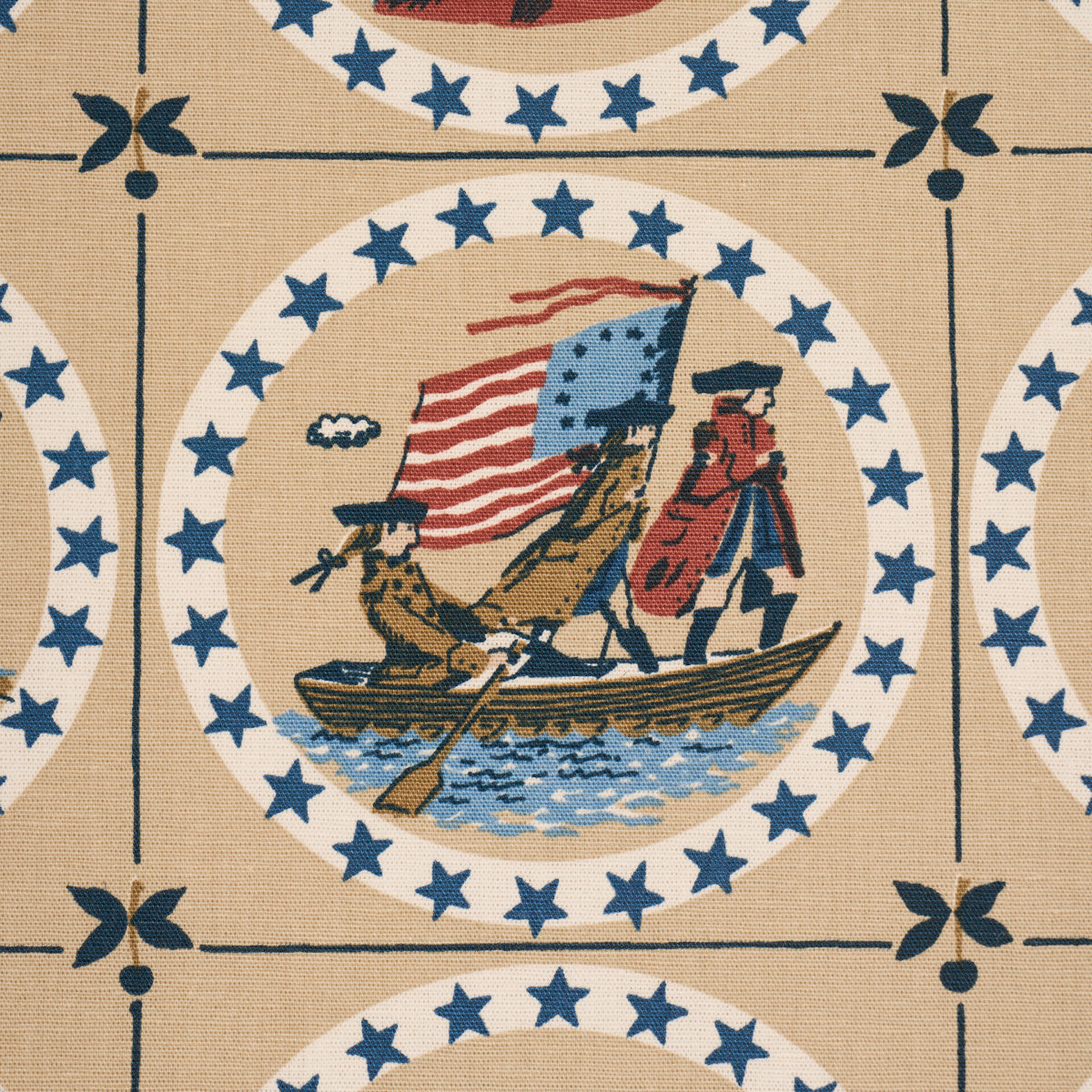 George Washington - Neutral - Schumacher 183222 Fabric - Schumacher Fabric