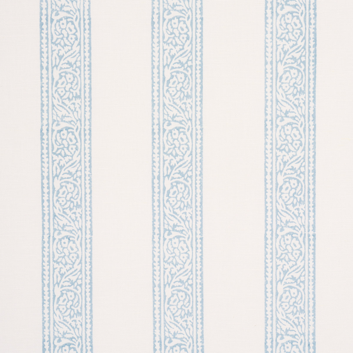 Mahdavi Stripe Hand-Block Print - Sky - Schumacher 183242 Fabric - Schumacher Fabric