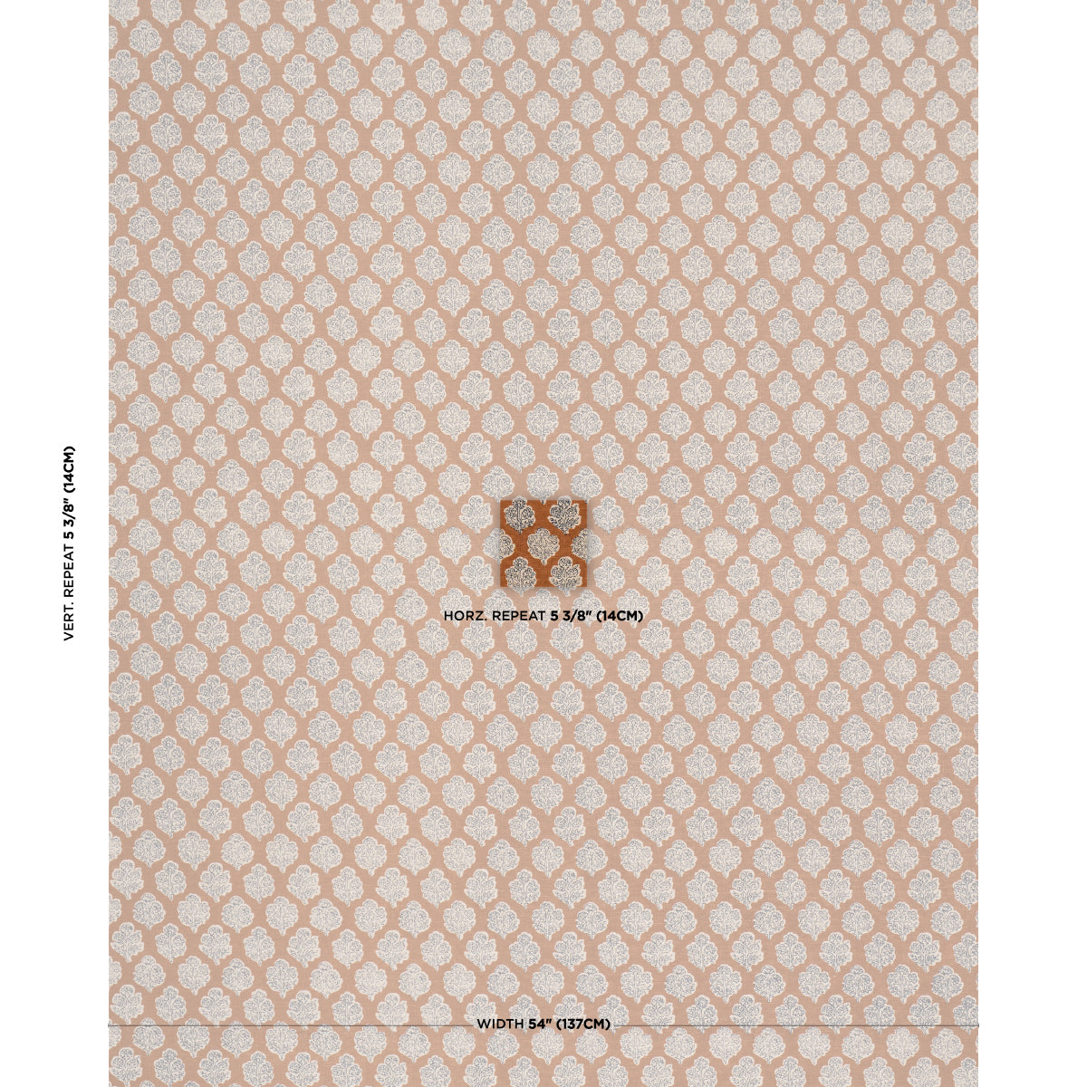 Manali Hand-Print - Spice & Indigo - Schumacher 183272 Fabric - Schumacher Fabric