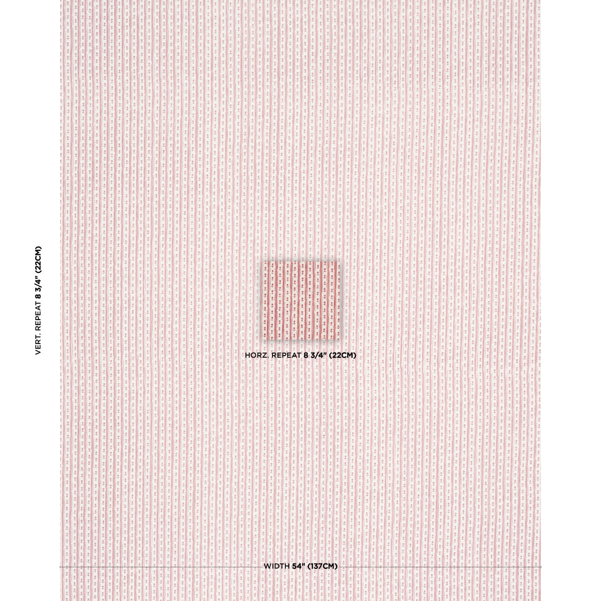 Nidhi Stripe Hand-Print - Pink - Schumacher 183310 Fabric - Schumacher Fabric