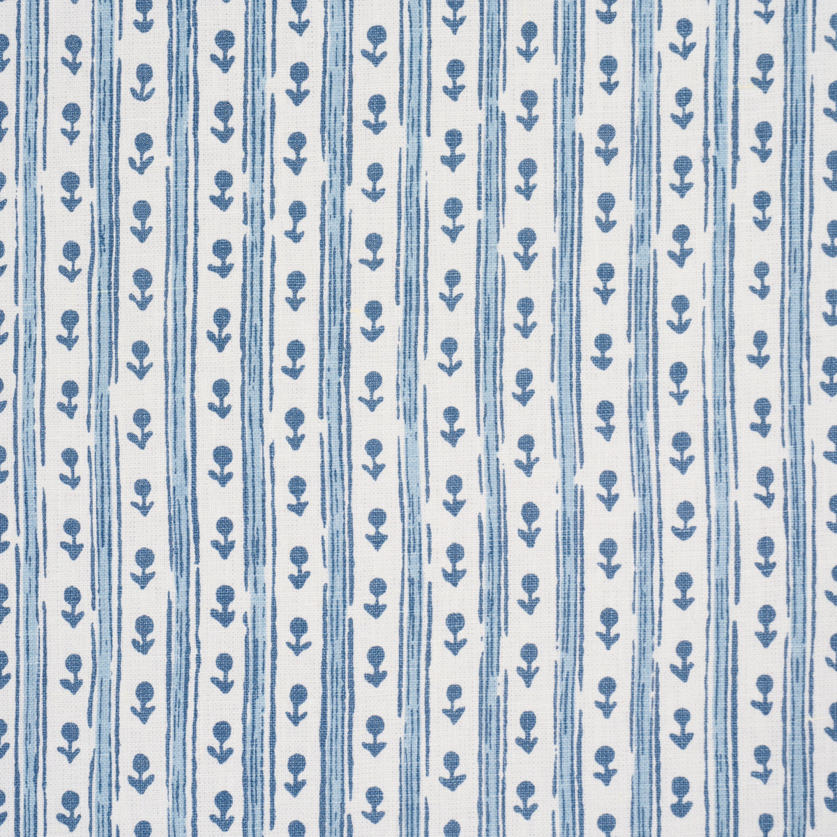Nidhi Stripe Hand-Print - Sky - Schumacher 183311 Fabric - Schumacher Fabric