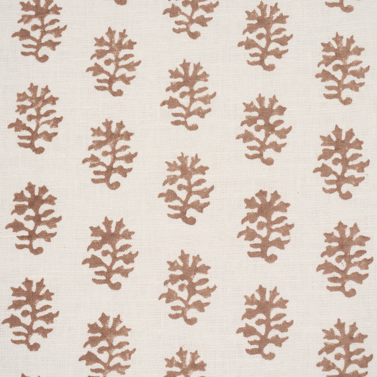 Iksha Hand-Block Print - Chestnut - Schumacher 183331 Fabric - Schumacher Fabric