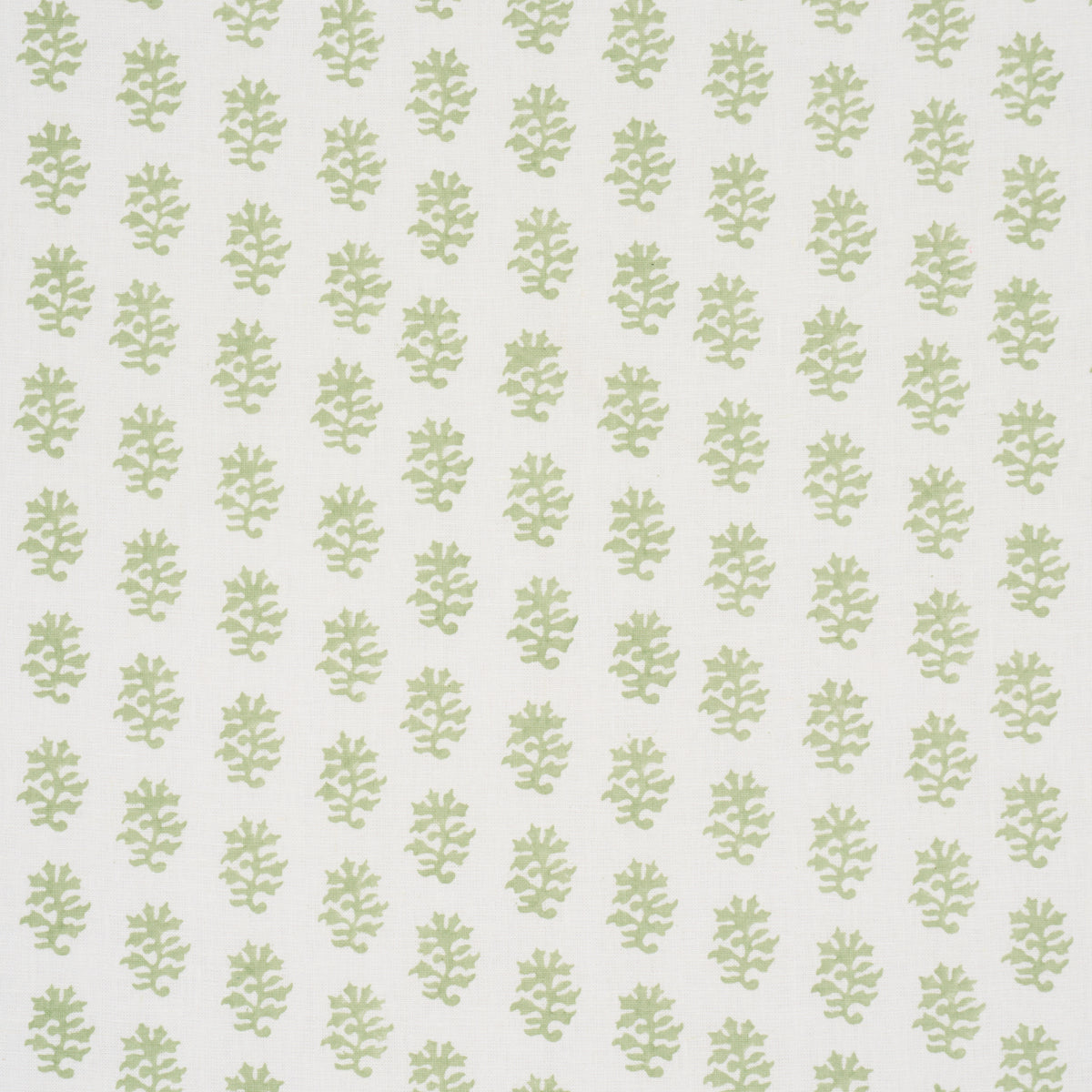 Iksha Hand-Block Print - Leaf - Schumacher 183332 Fabric - Schumacher Fabric