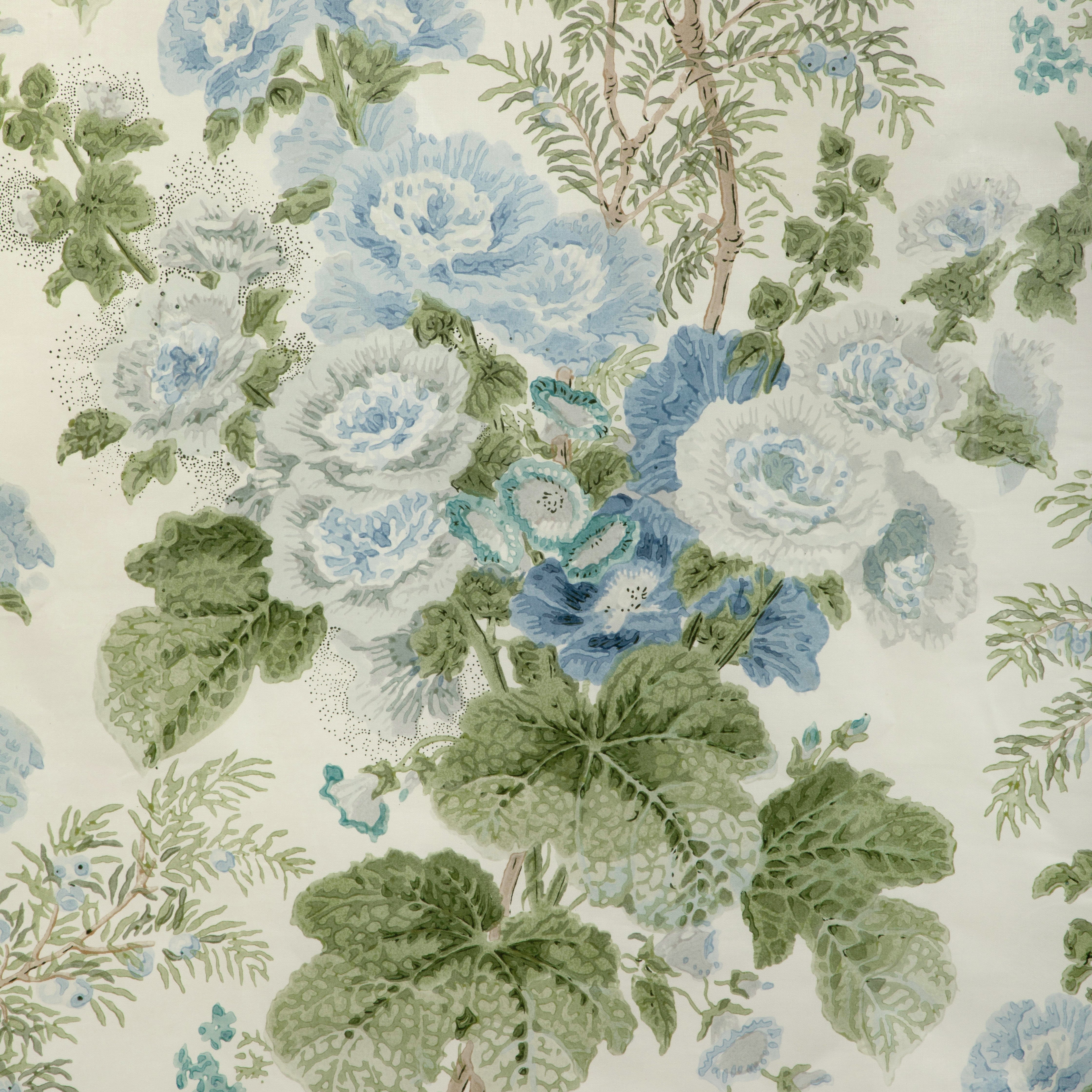 Hollyhock Hdb - Blue/Leaf - Lee Jofa Fabric