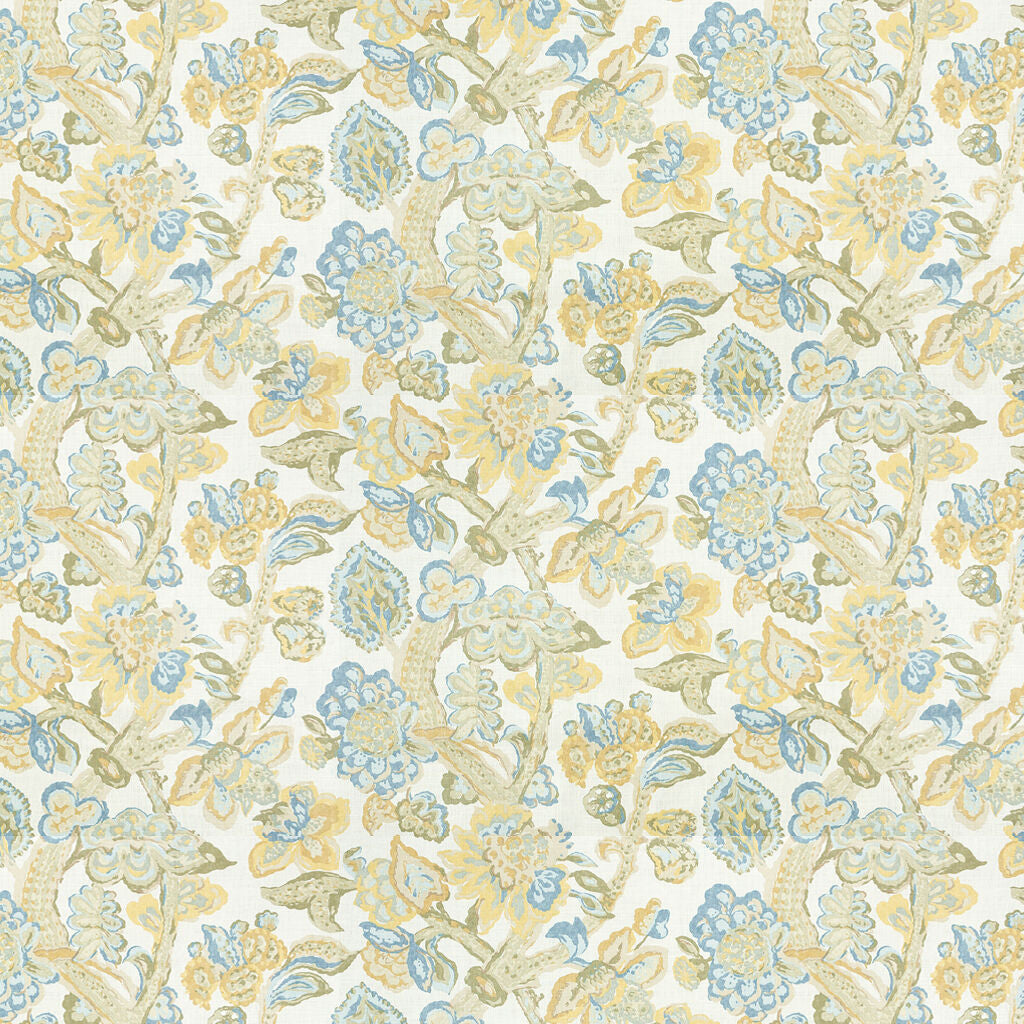 La Cinta - Lemon/Blue - Lee Jofa Fabric