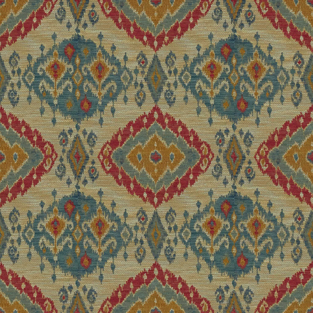 Bosham - Lake/Red - LEE JOFA Fabric