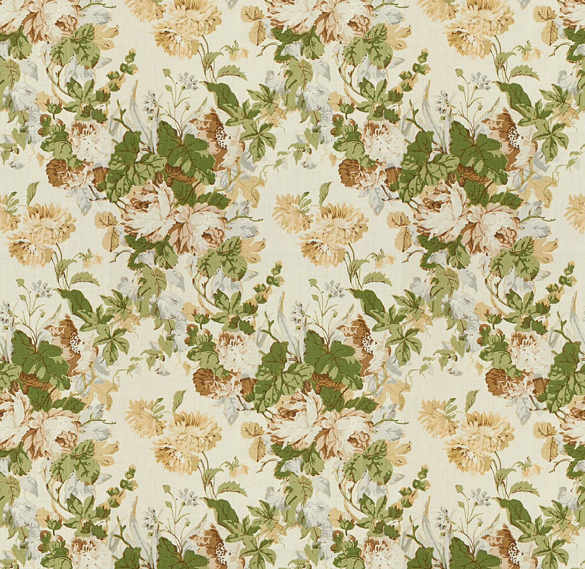 Maisie Linen - Tan/Leaf - Lee Jofa Fabric