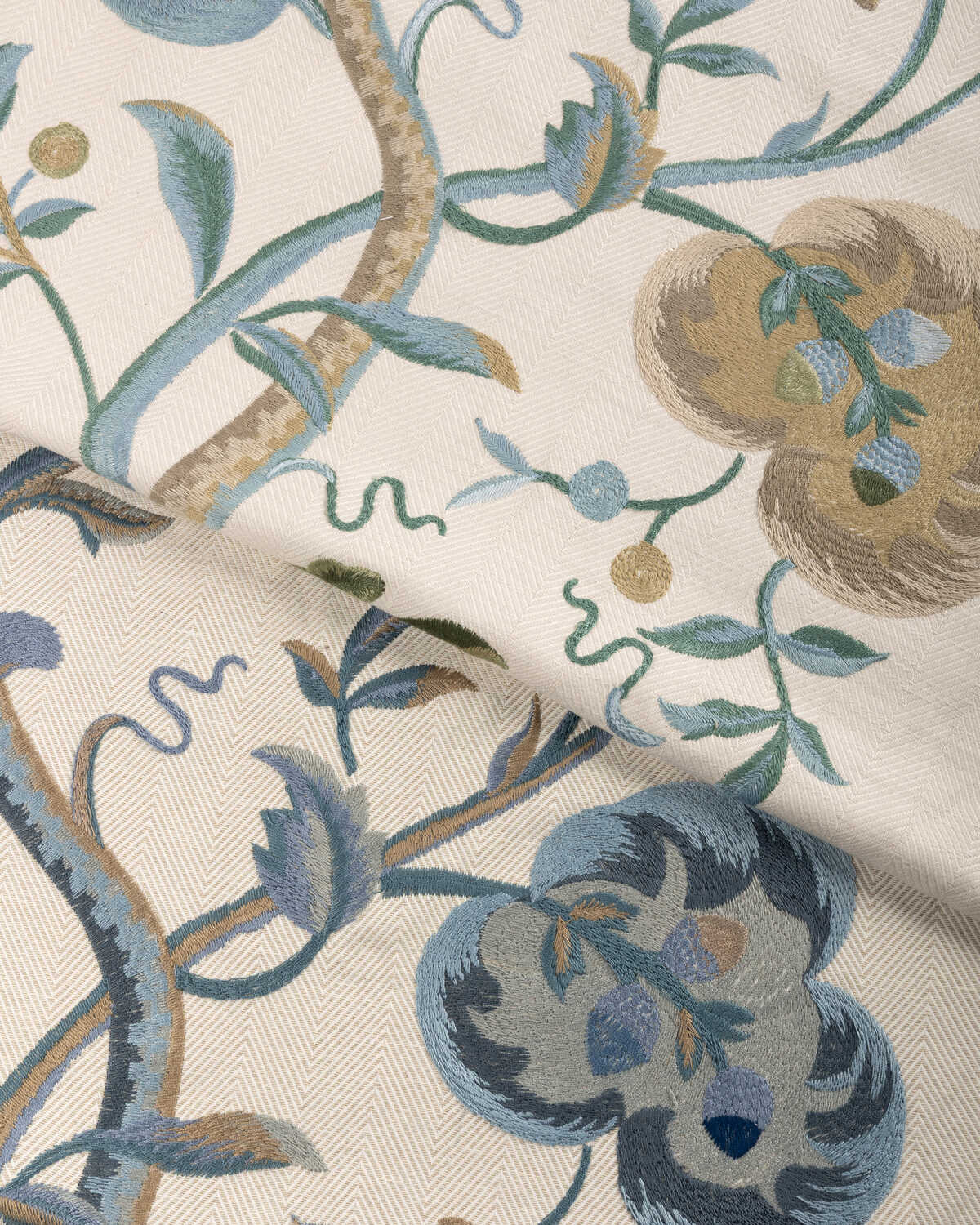 Dorton Embroidery - Indigo - LEE JOFA Tela