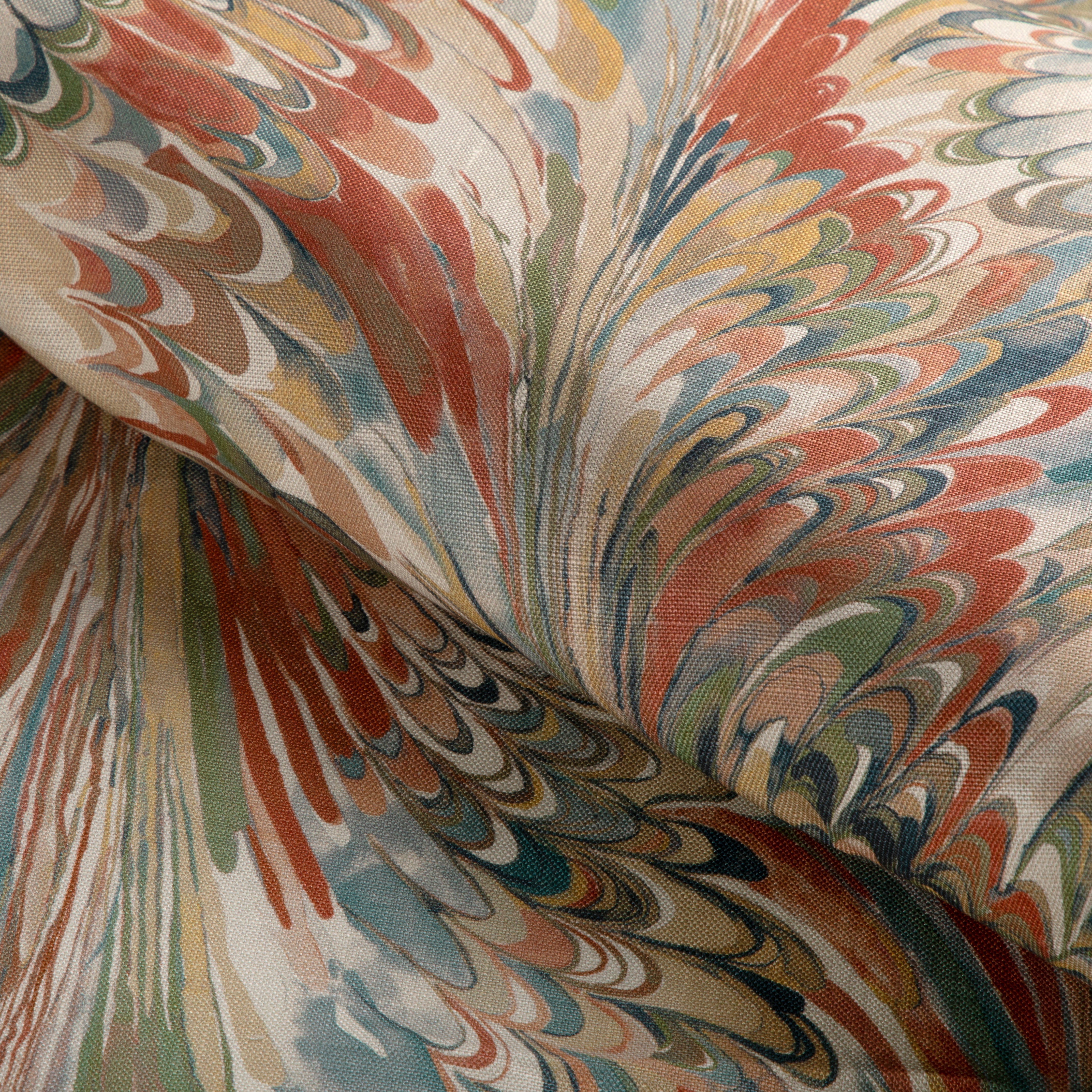 Taplow Print - Clay/Blue - Lee Jofa Fabric