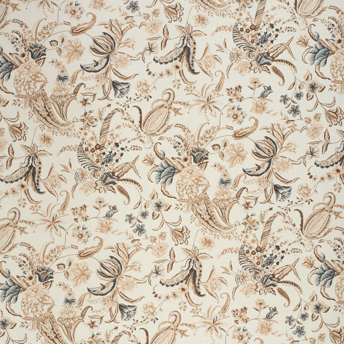 Paisley Passion - Brow/Navy - LEE JOFA Fabric