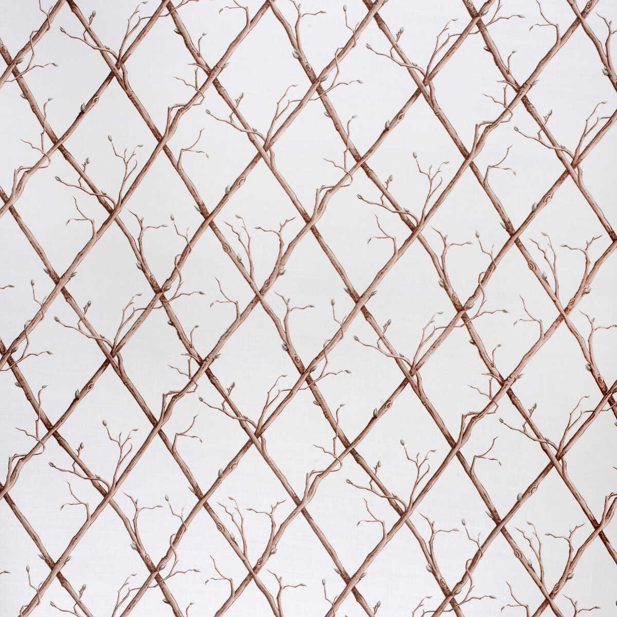 Twig Trellis - Brown/White - LEE JOFA Fabric