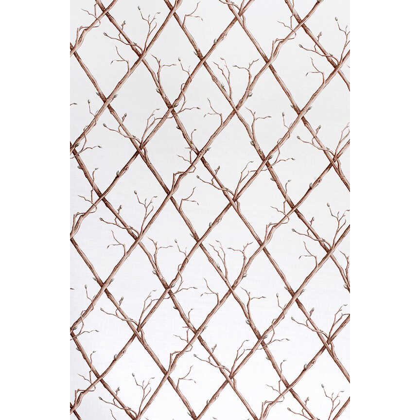Twig Trellis - Brown/White - LEE JOFA Fabric