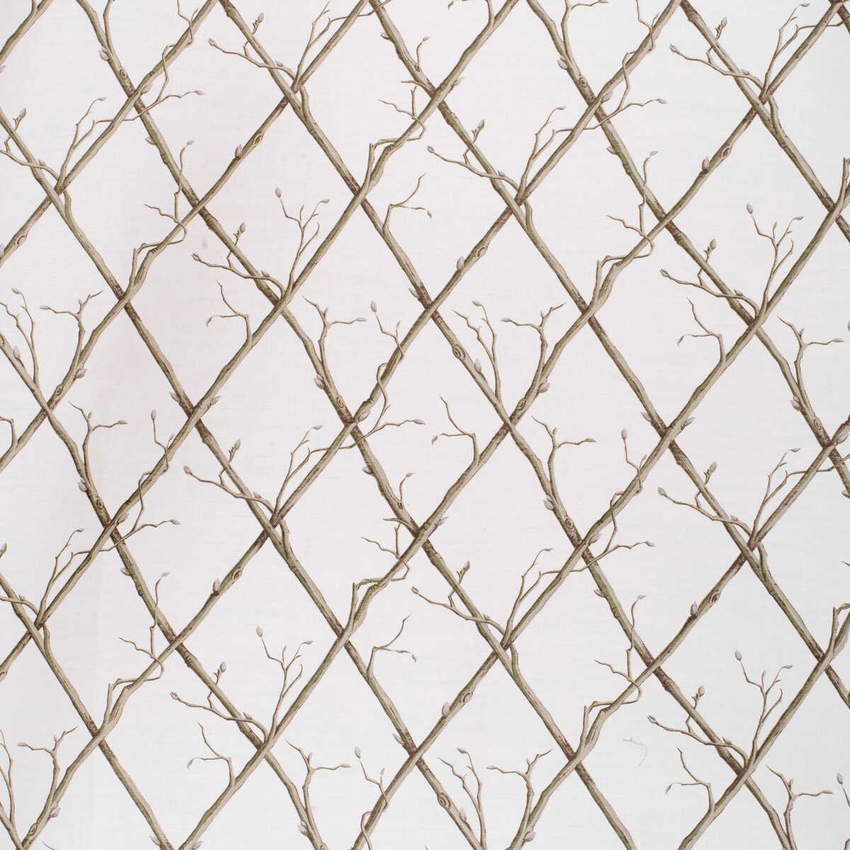 Twig Trellis - Green/White - LEE JOFA Fabric