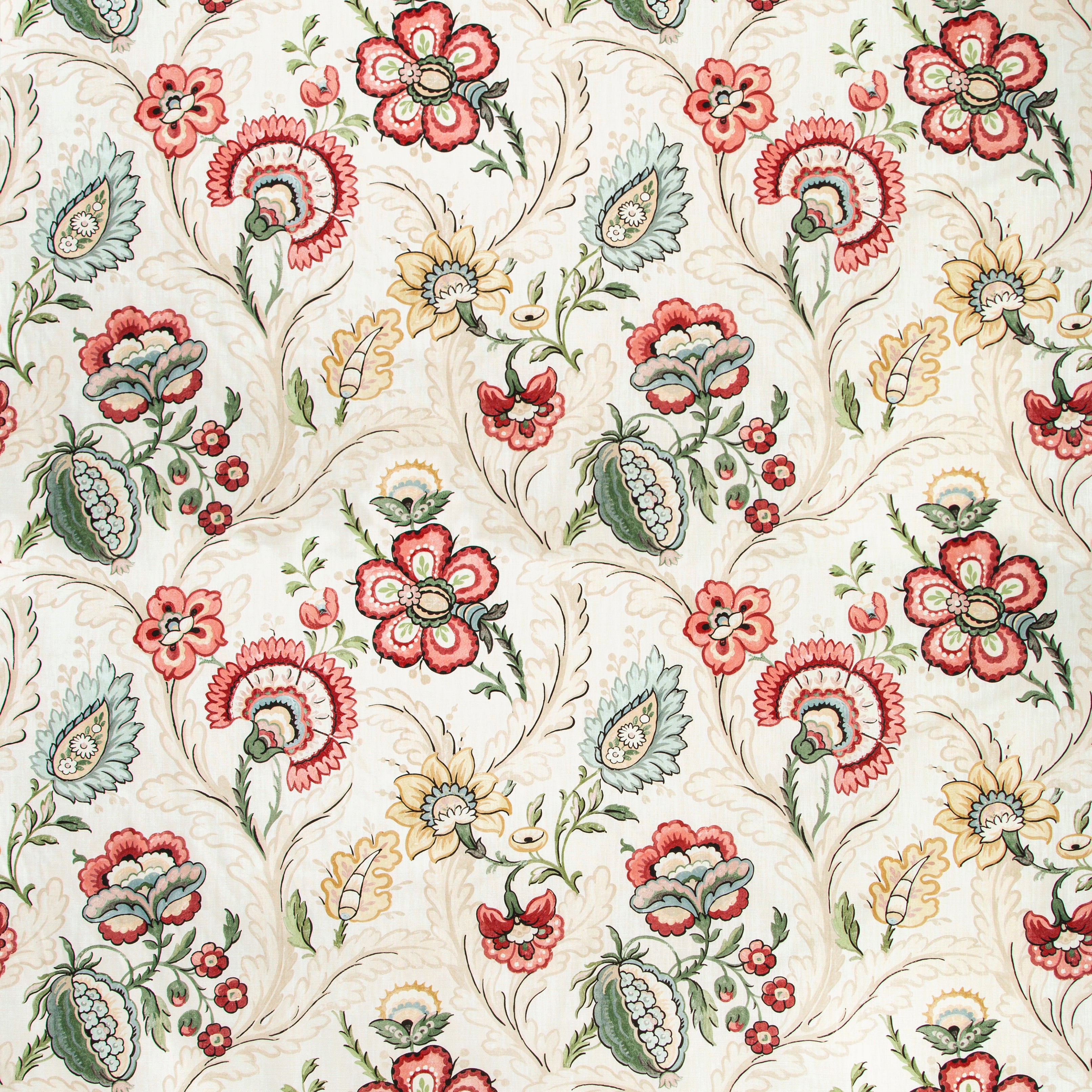 Wimberly Print - Berry/Gold - Lee Jofa Fabric