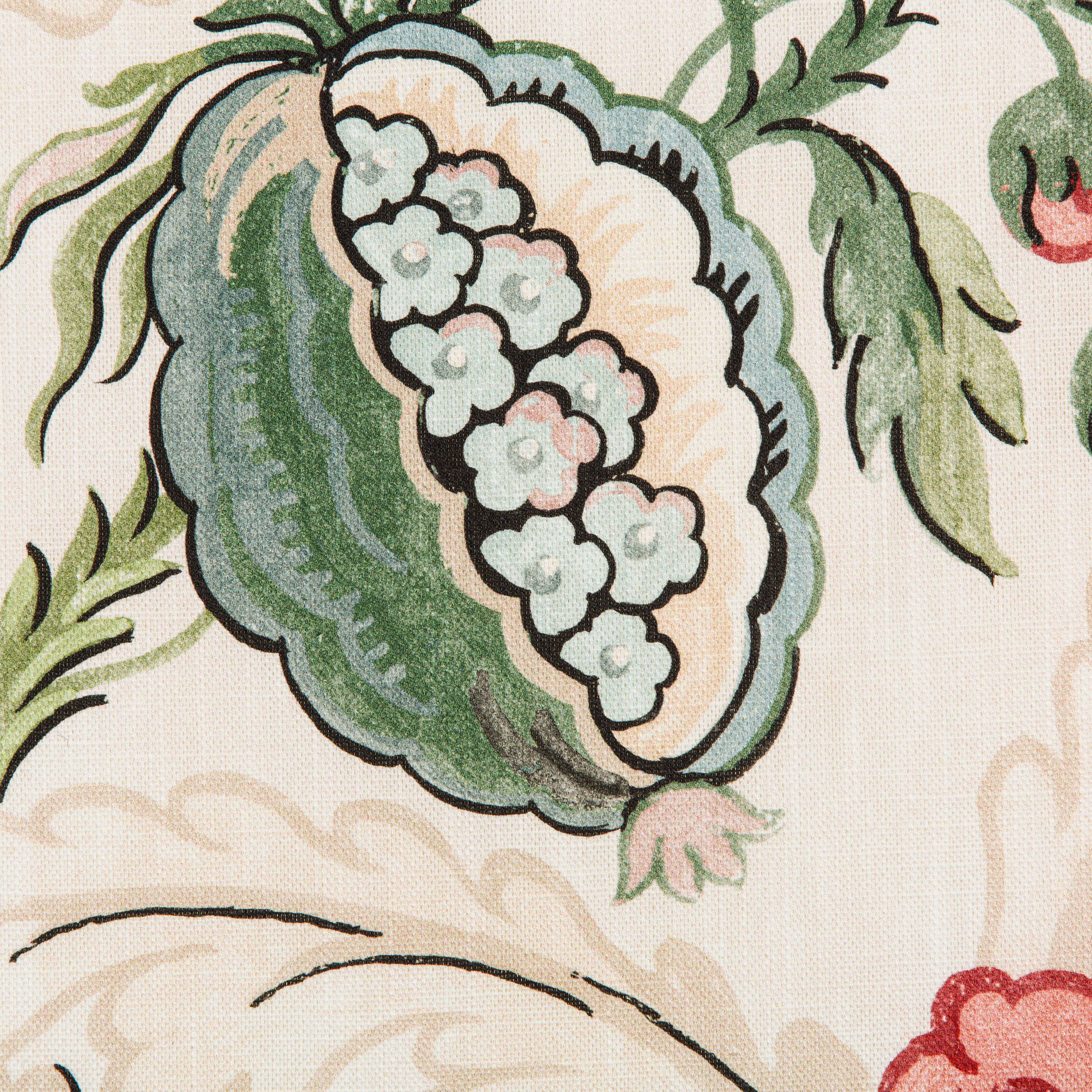 Wimberly Print - Berry/Gold - Lee Jofa Fabric