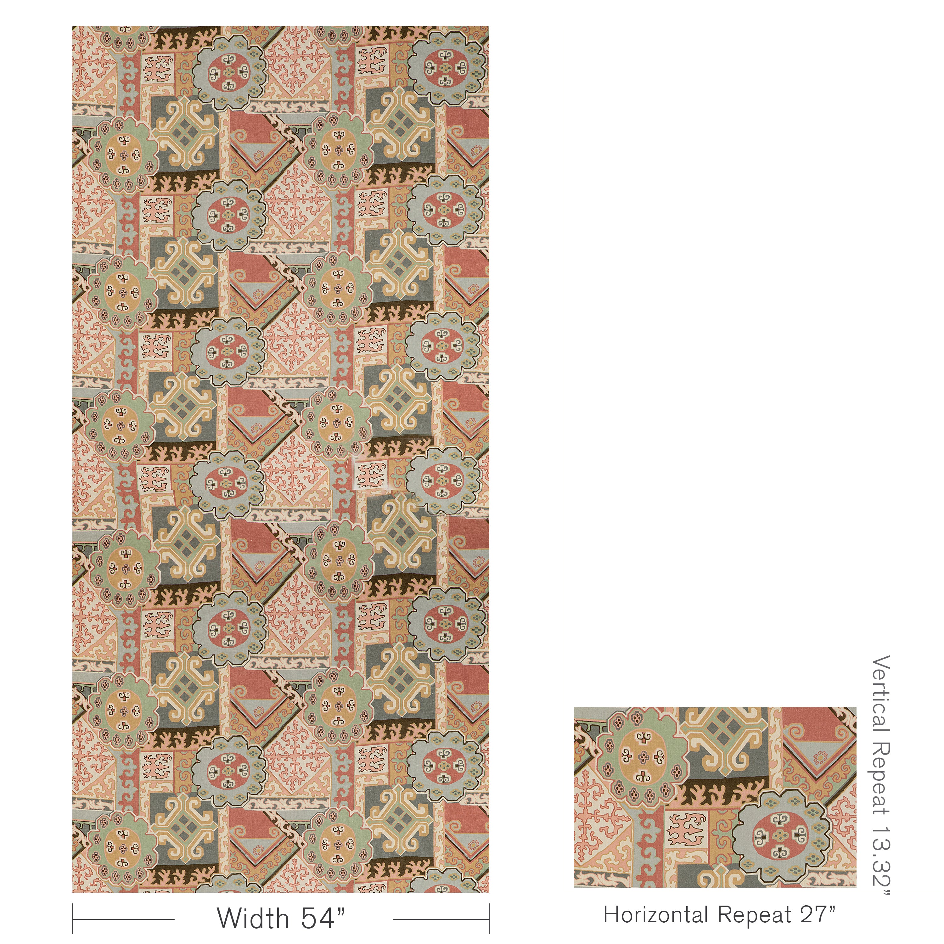 Batangas Print - Pink/Multi - Lee Jofa Fabric
