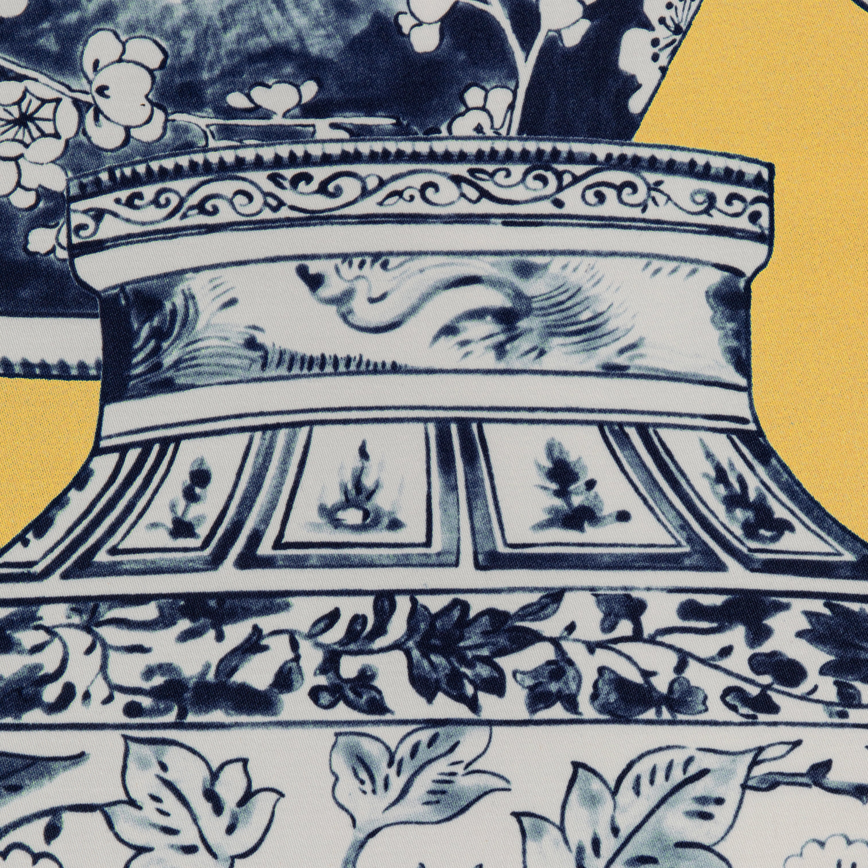 Pandan Print - Maize/Blue - Lee Jofa Fabric