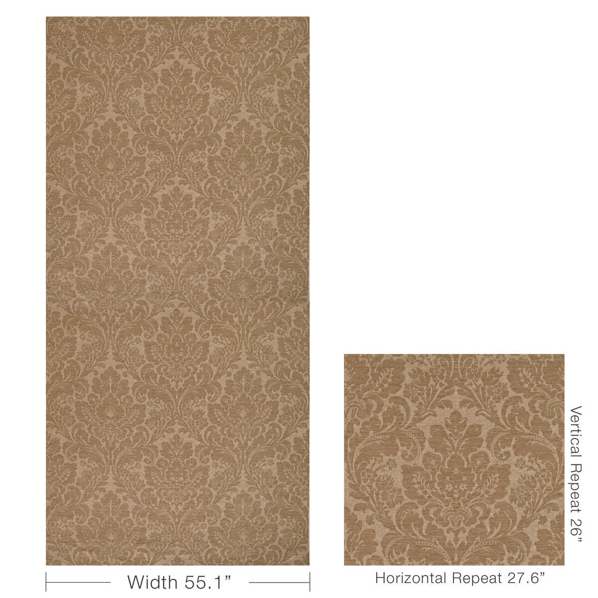 Acanthus Damask - Tea - LEE JOFA Tela