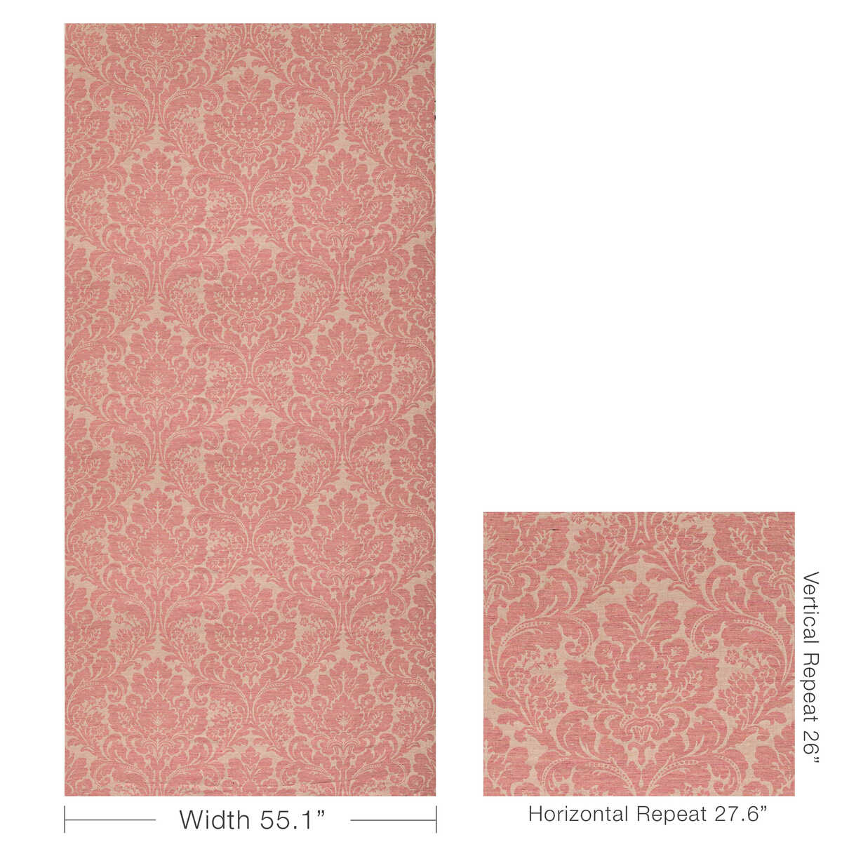 Acanthus Damask - Berry - LEE JOFA Tela