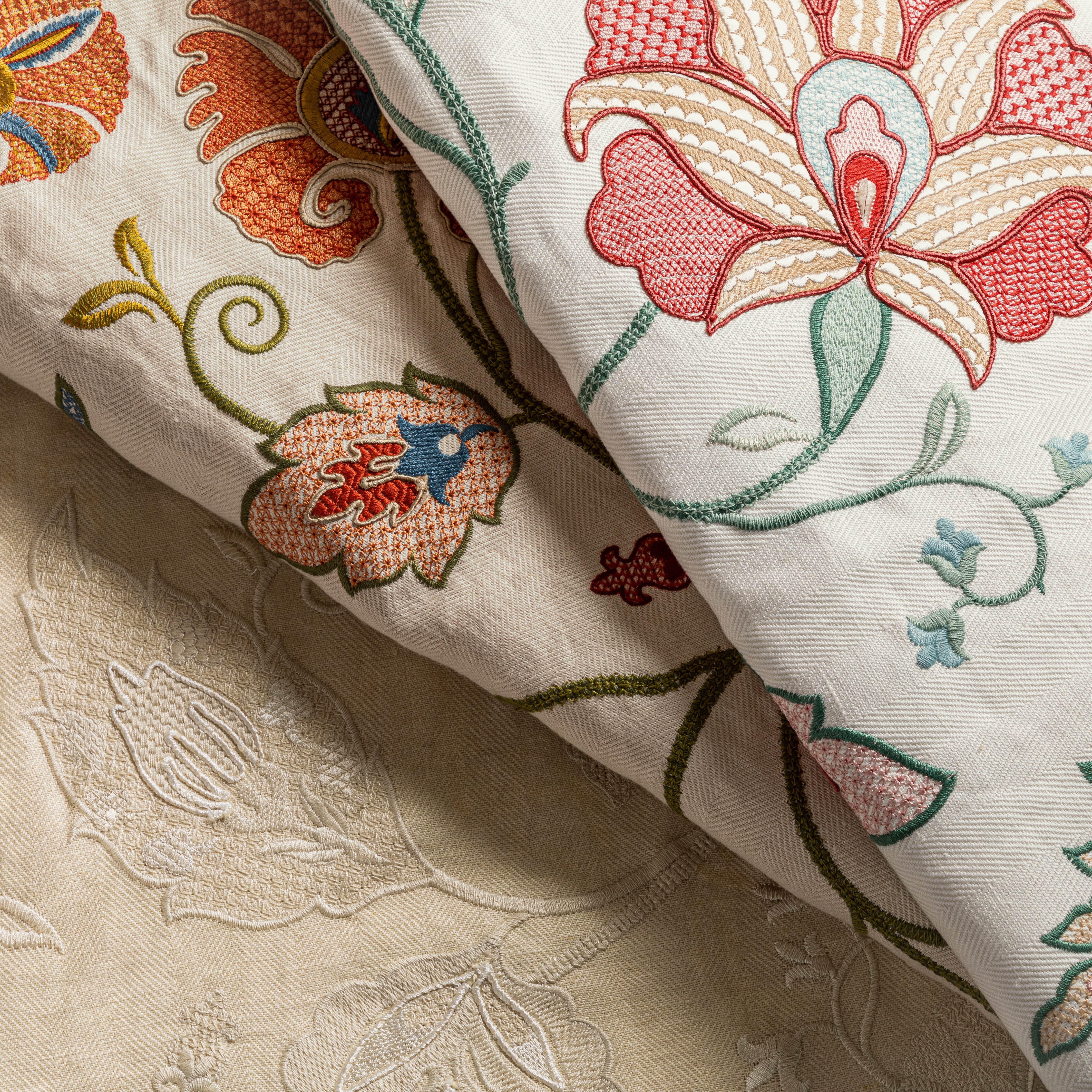 Shiraz Emb - Stone/Ivory - Lee Jofa Fabric