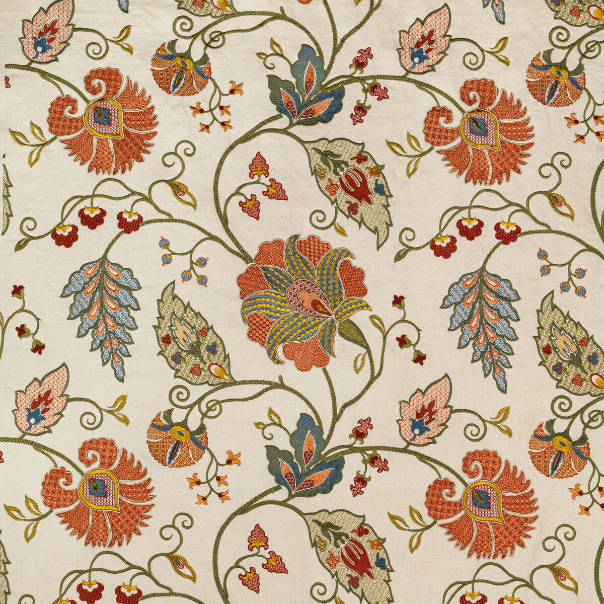 Shiraz Emb - Spice/Olive - Lee Jofa Fabric