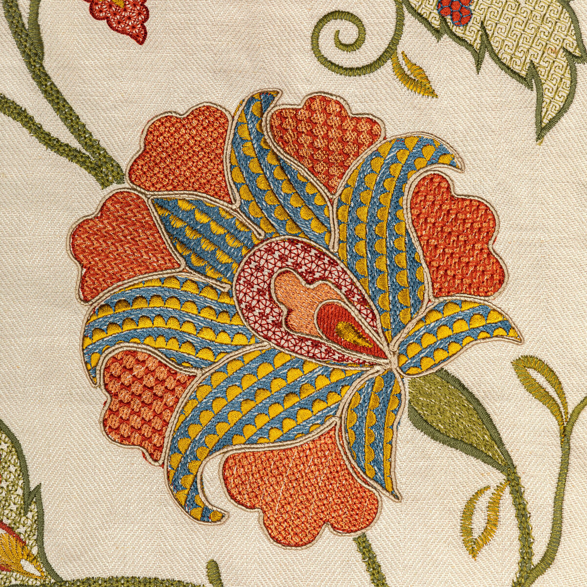 Shiraz Emb - Spice/Olive - Lee Jofa Fabric