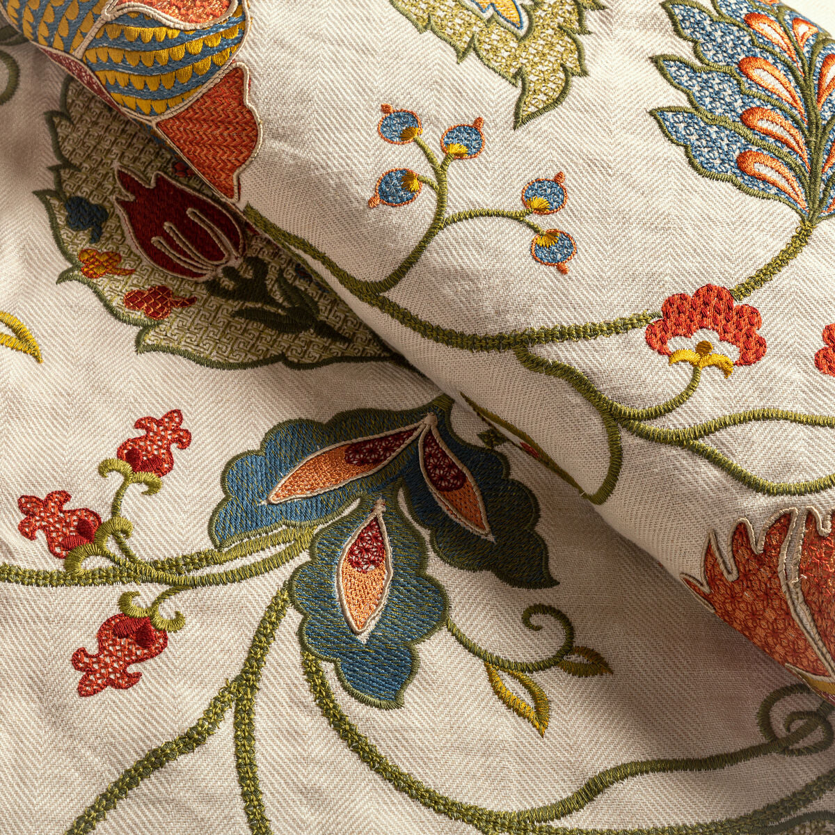 Shiraz Emb - Spice/Olive - Lee Jofa Fabric