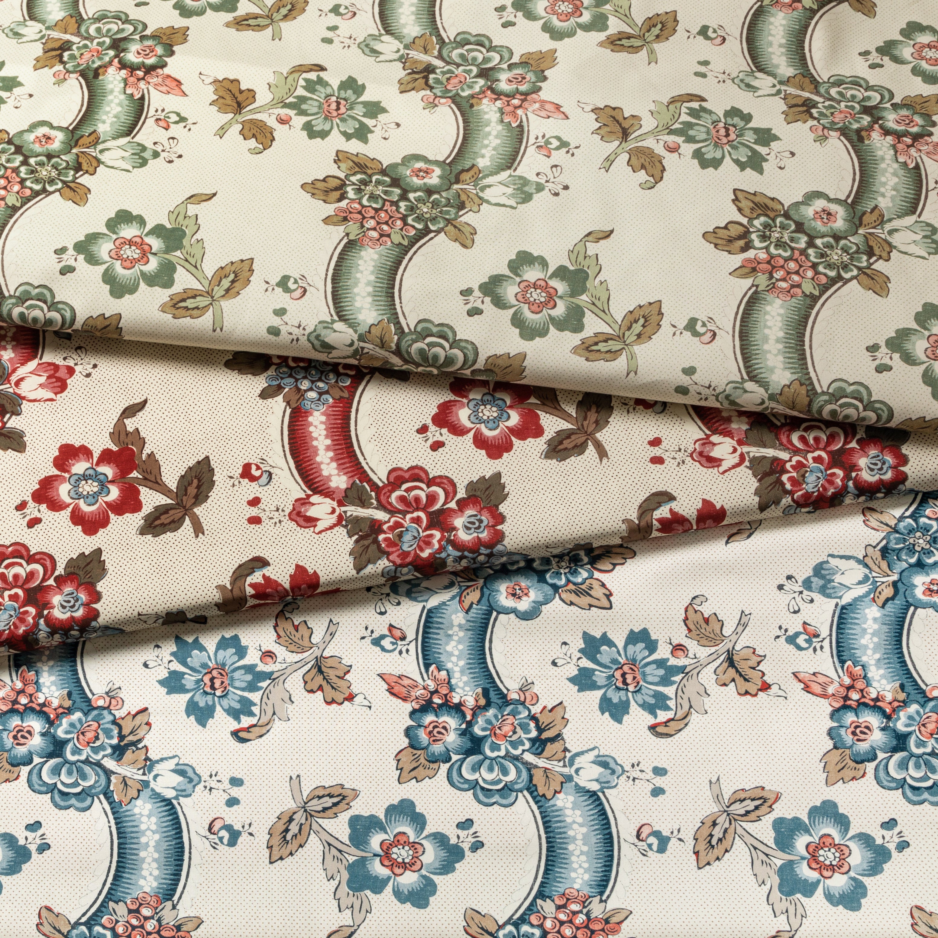 Benday Print - Green/Rose - Lee Jofa Fabric